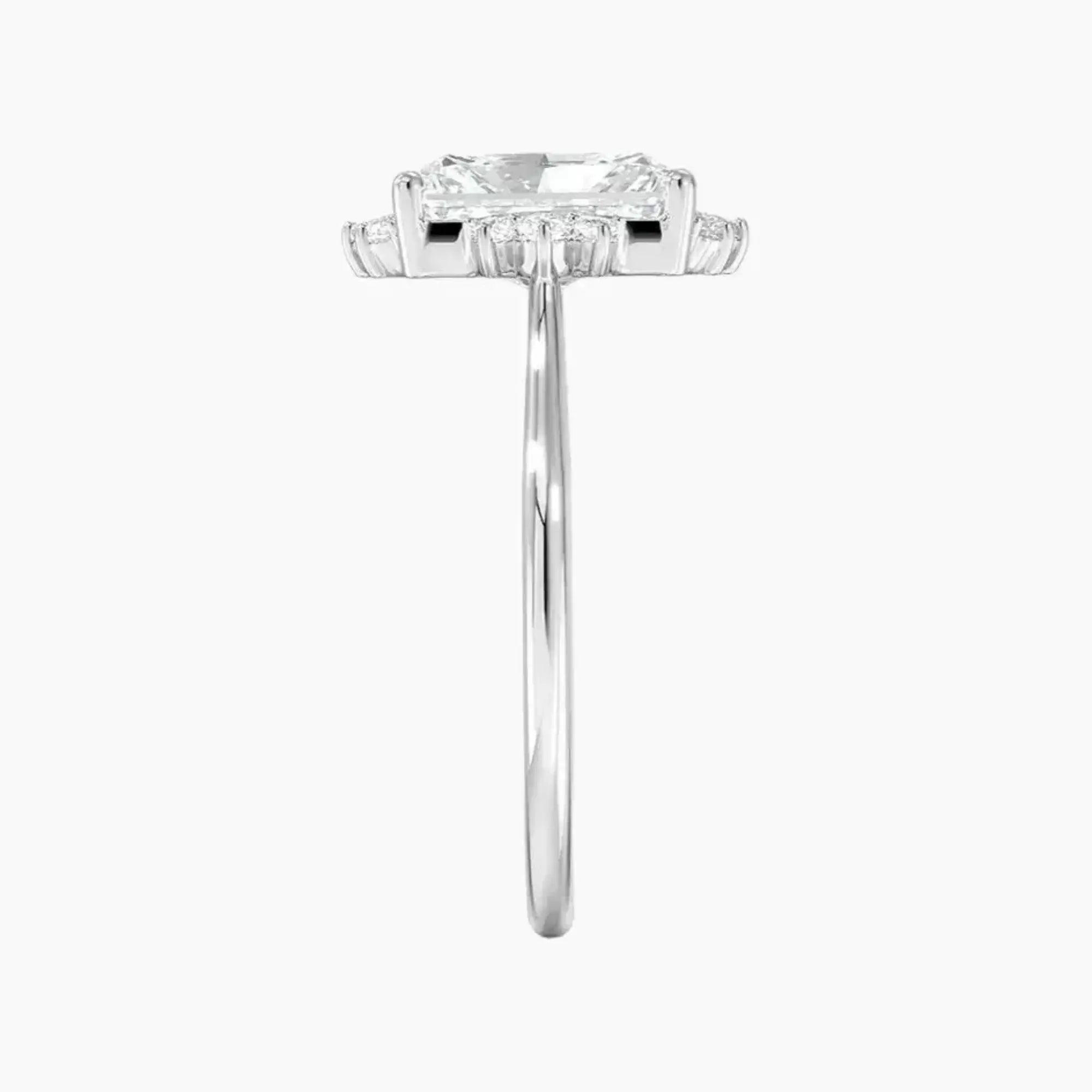 Nadia Radiant Designer 2 Carat Lab Grown Diamond Engagement Ring in 14K Yellow Gold