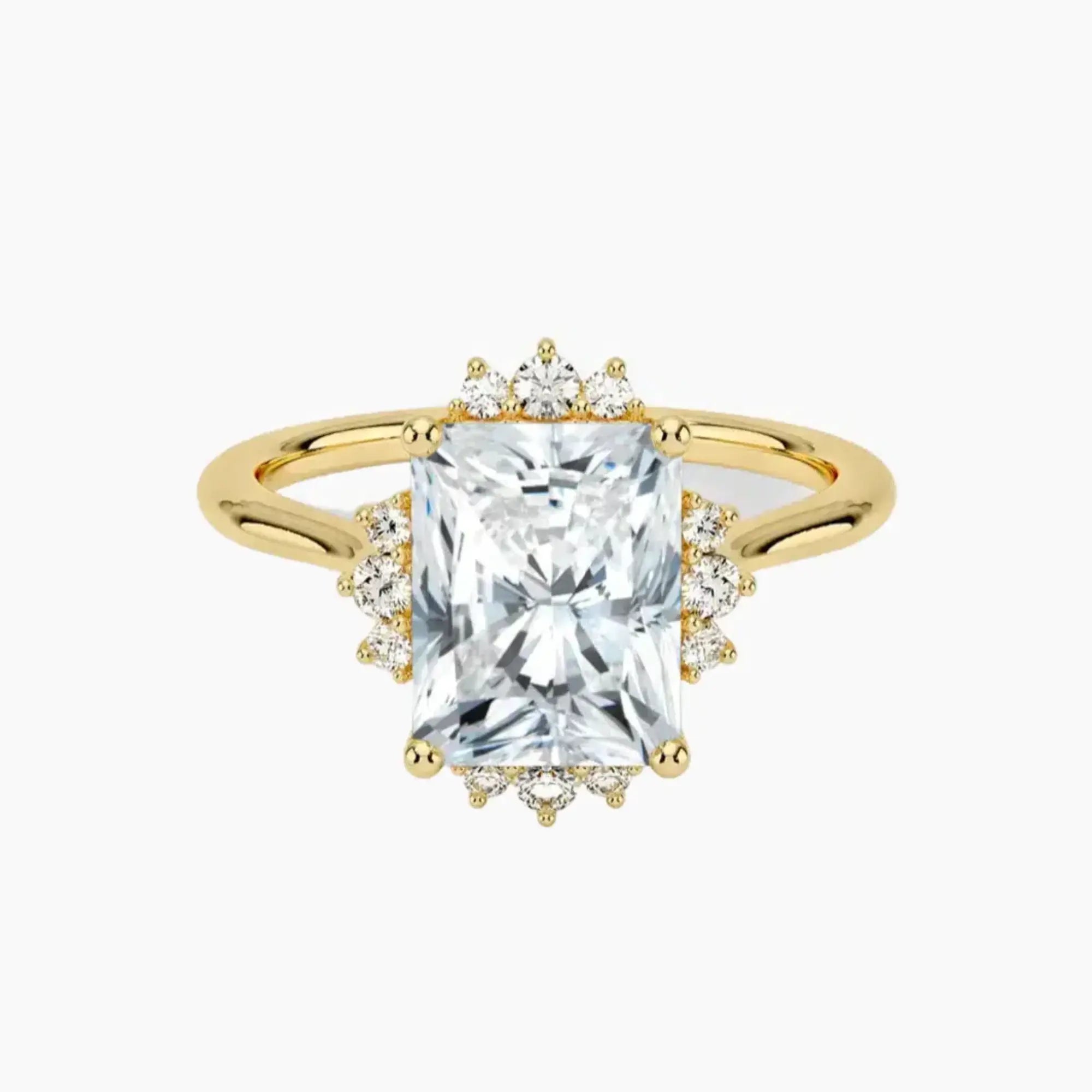 Nadia Radiant Designer 1.5 Carat Lab Grown Diamond Engagement Ring in 18K Rose Gold