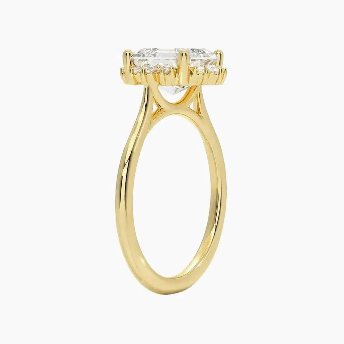 Nadia Radiant Designer 2.5 Carat Lab Grown Diamond Engagement Ring in 14K Rose Gold