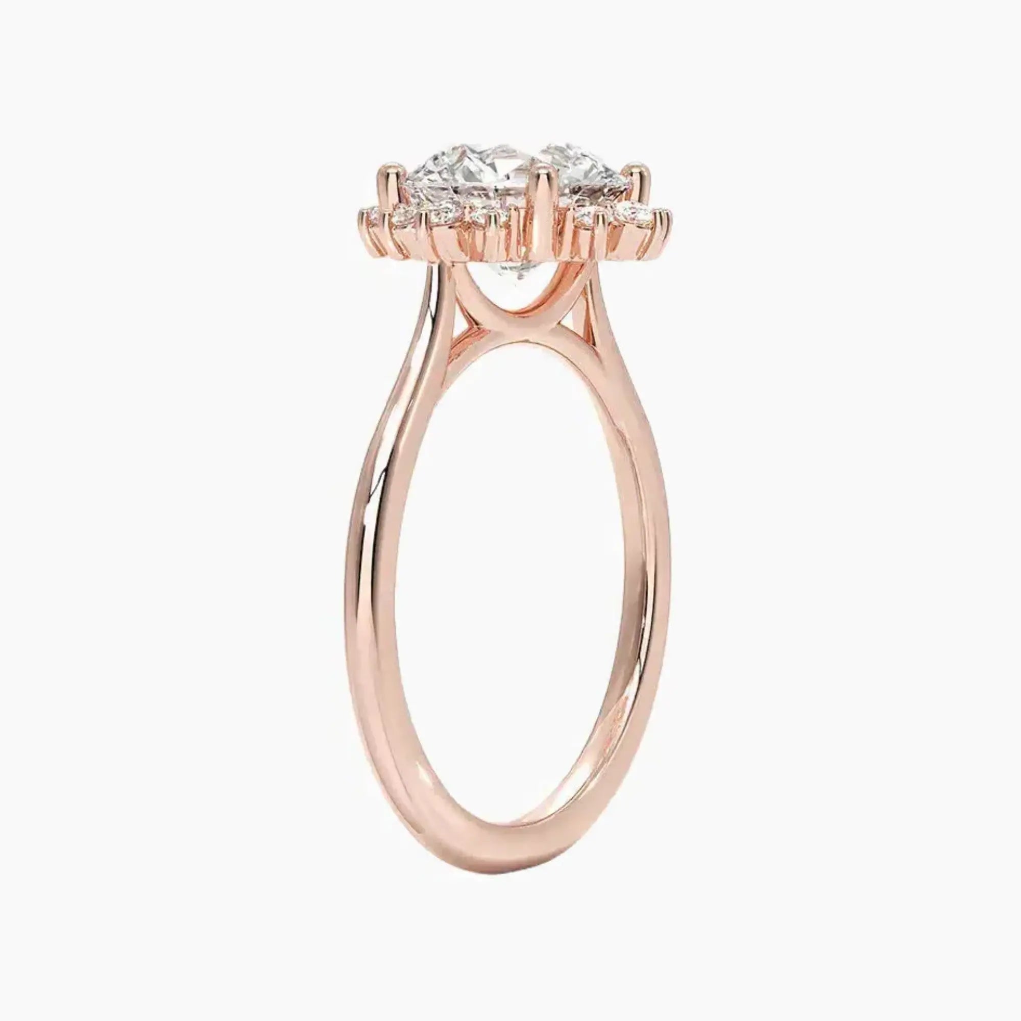 Nadia Round Designer 2.5 Carat Lab Grown Diamond Engagement Ring in 18K Yellow Gold