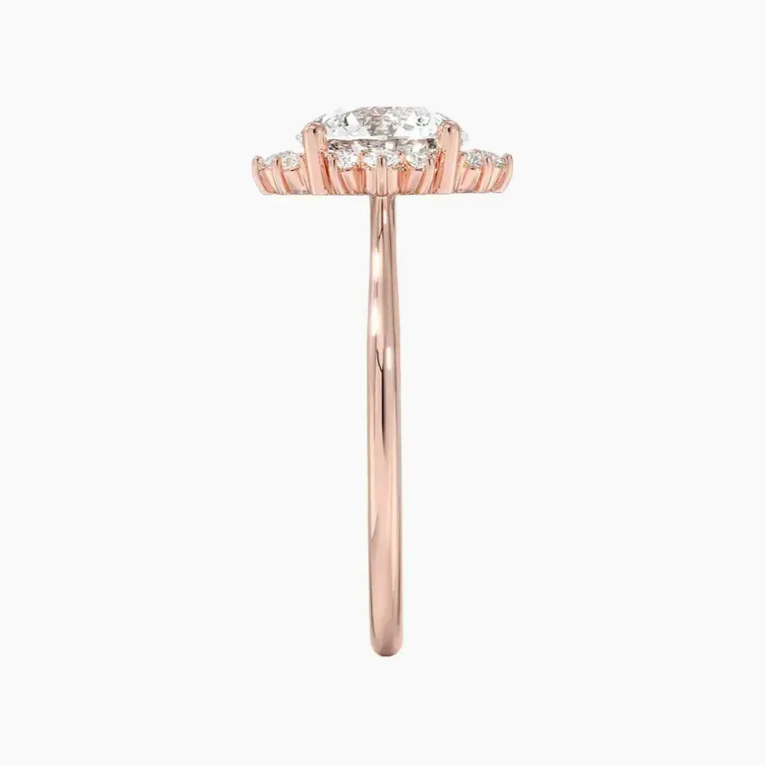 Nadia Round Designer 2 Carat Lab Grown Diamond Engagement Ring in 14K White Gold