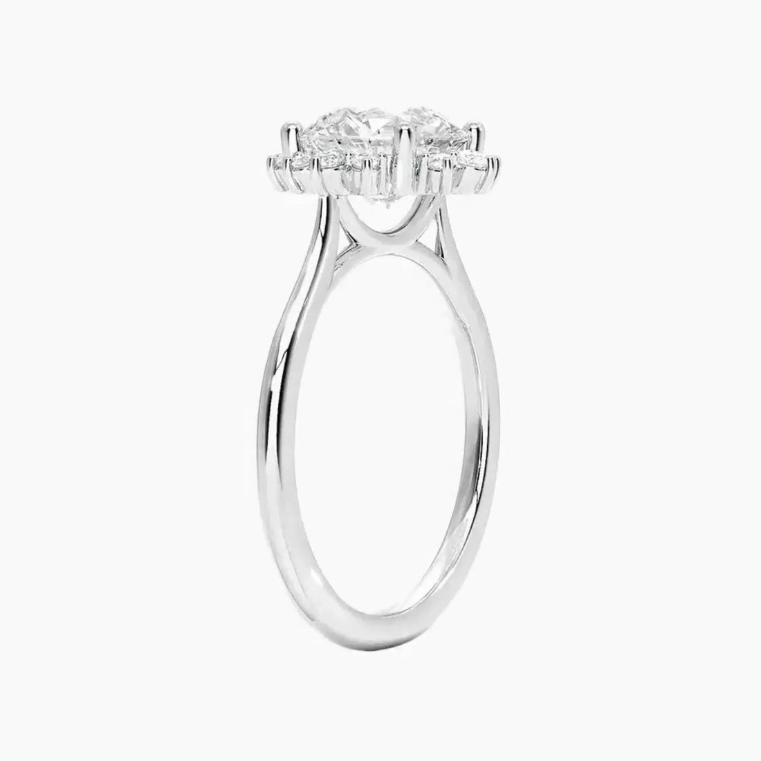 Nadia Round Designer 1 Carat Lab Grown Diamond Engagement Ring in 14K Rose Gold