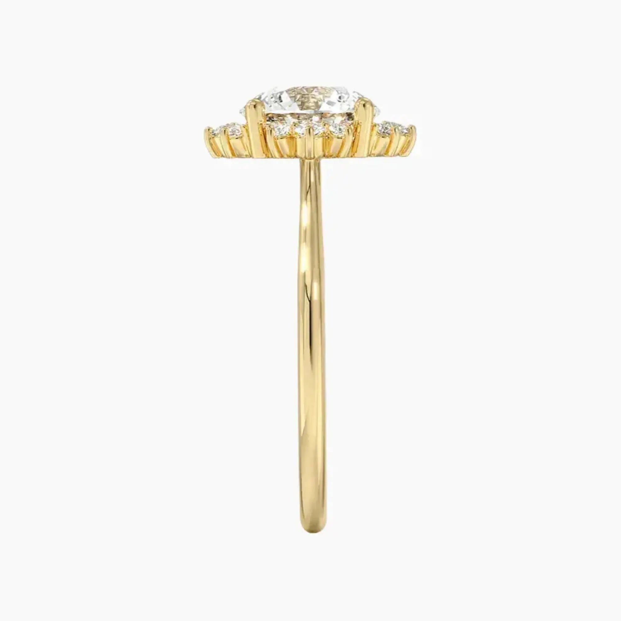 Nadia Round Designer 1 Carat Lab Grown Diamond Engagement Ring in 18K Rose Gold