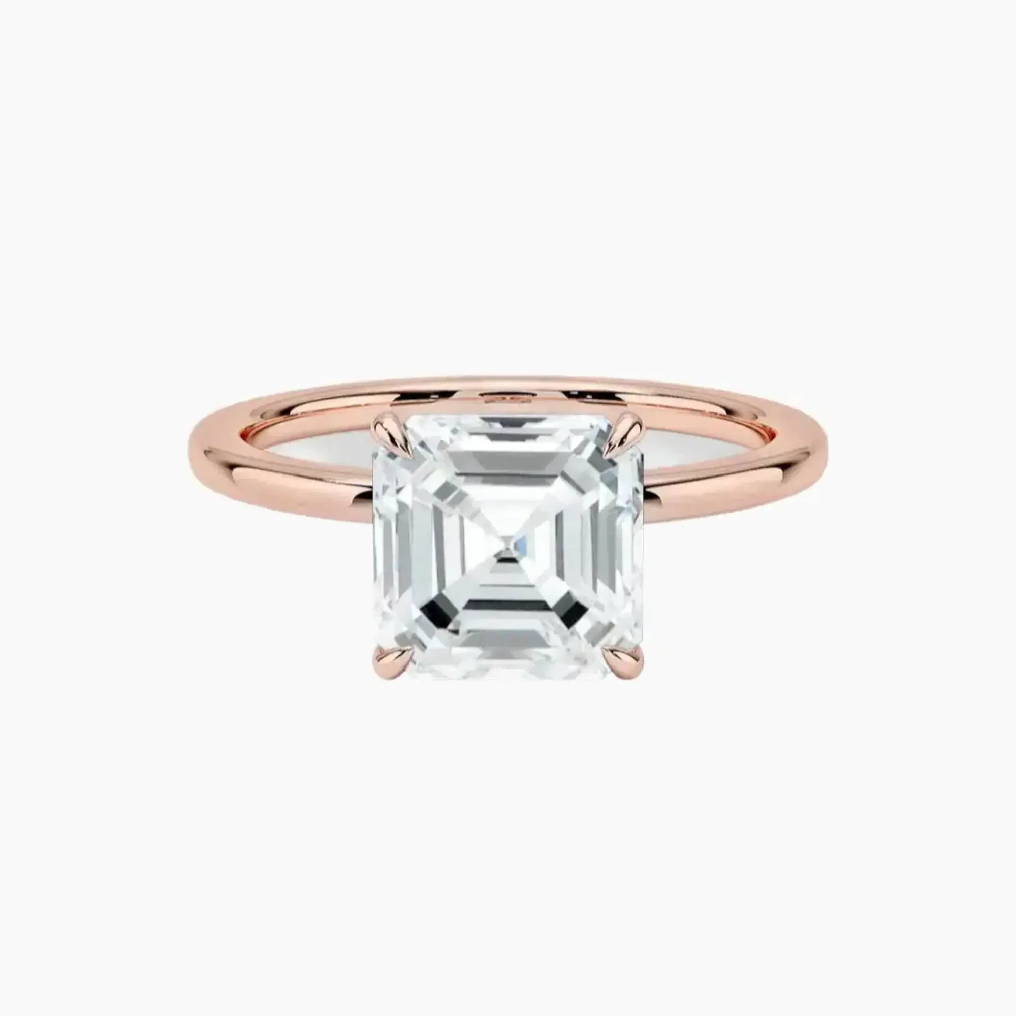 Giselle Asscher Hidden Halo 2 Carat Lab Grown Diamond Engagement Ring in 14K White Gold
