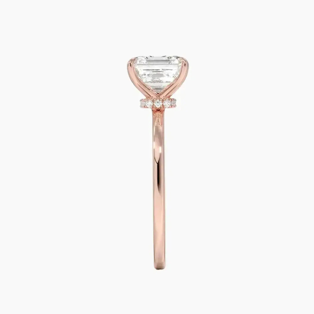 Giselle Asscher Hidden Halo 3 Carat Lab Grown Diamond Engagement Ring in 14K Yellow Gold