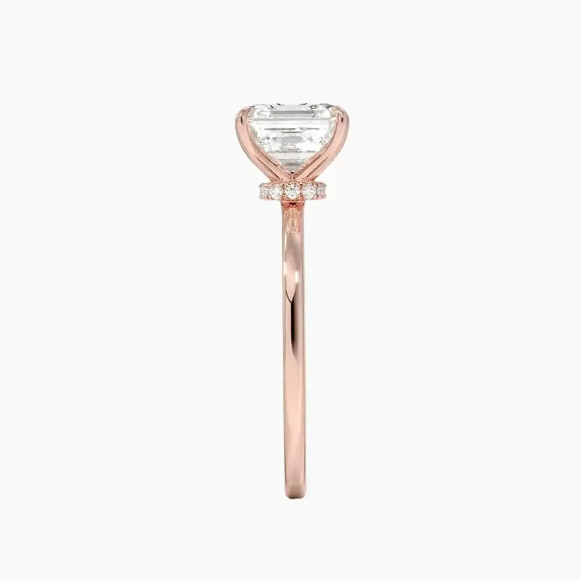 Giselle Asscher Hidden Halo Diamond Ring Setting in 18K Yellow Gold