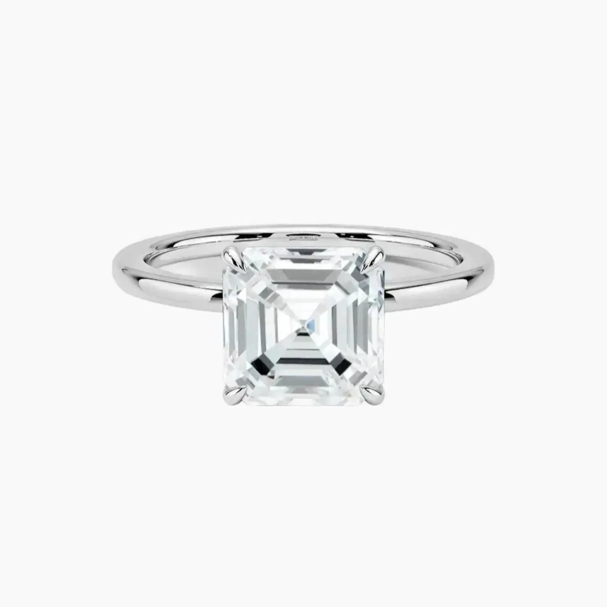 Giselle Asscher Hidden Halo 3 Carat Lab Grown Diamond Engagement Ring in 18K Yellow Gold