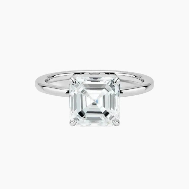 Giselle Asscher Hidden Halo 2 Carat Lab Grown Diamond Engagement Ring in 14K White Gold