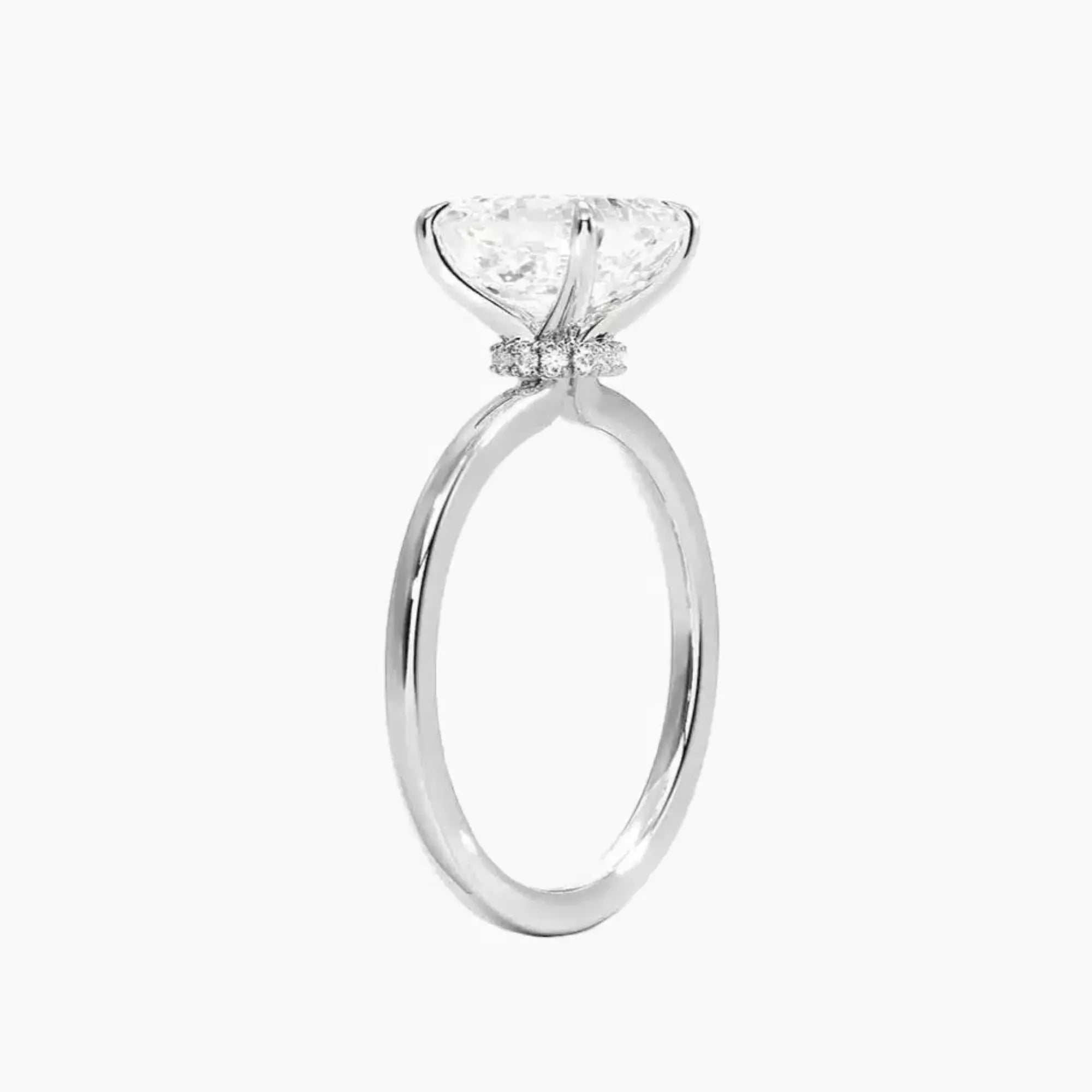 Giselle Asscher Hidden Halo 2.5 Carat Lab Grown Diamond Engagement Ring in 18K White Gold