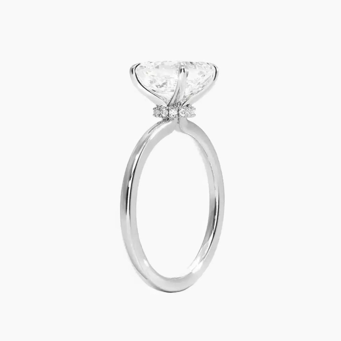 Giselle Asscher Hidden Halo 1.5 Carat Lab Grown Diamond Engagement Ring in 14K Rose Gold