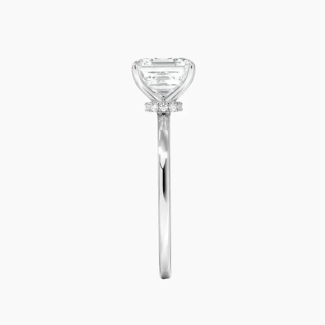 Giselle Asscher Hidden Halo Diamond Ring Setting in 18K Rose Gold