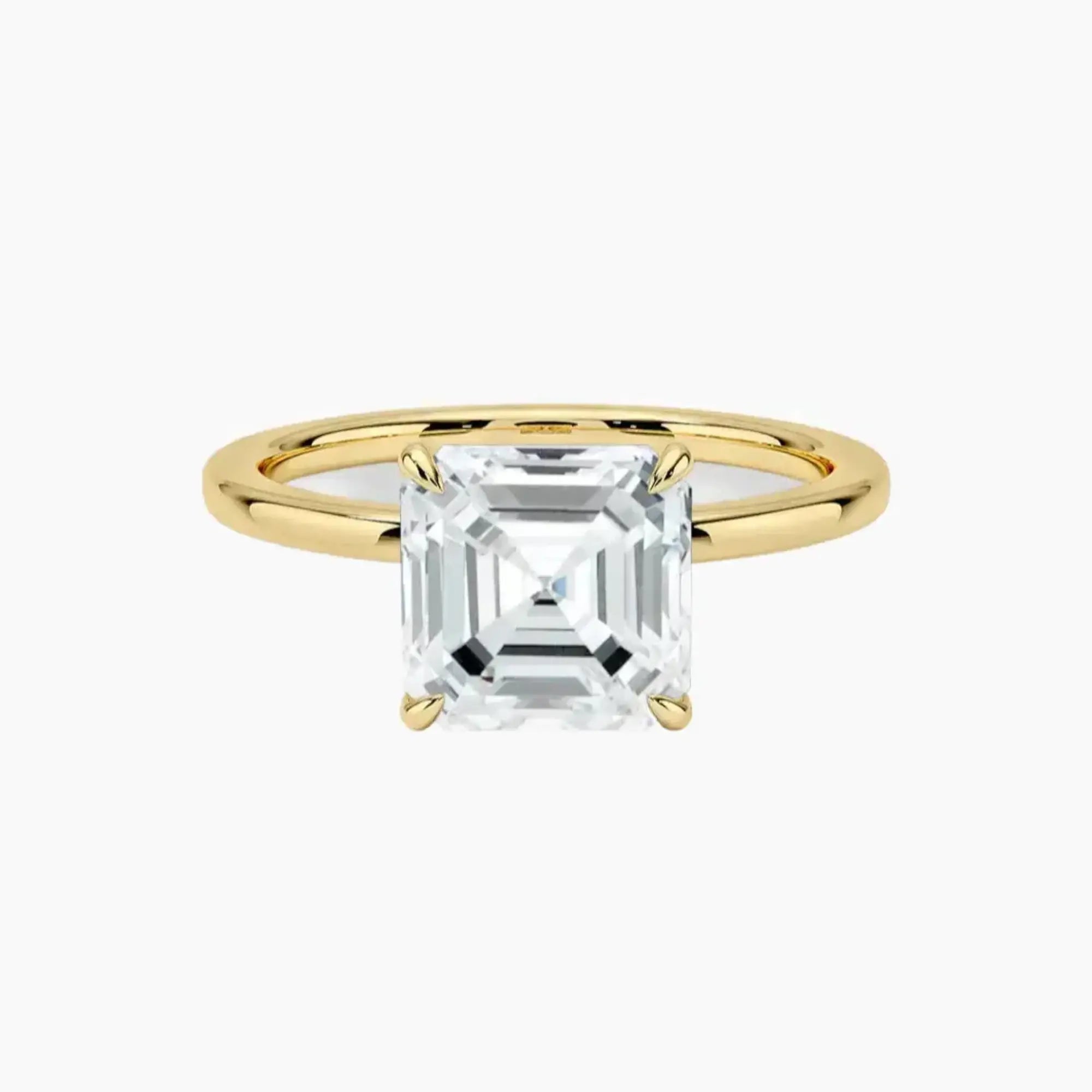 Giselle Asscher Hidden Halo 3 Carat Lab Grown Diamond Engagement Ring in 18K White Gold