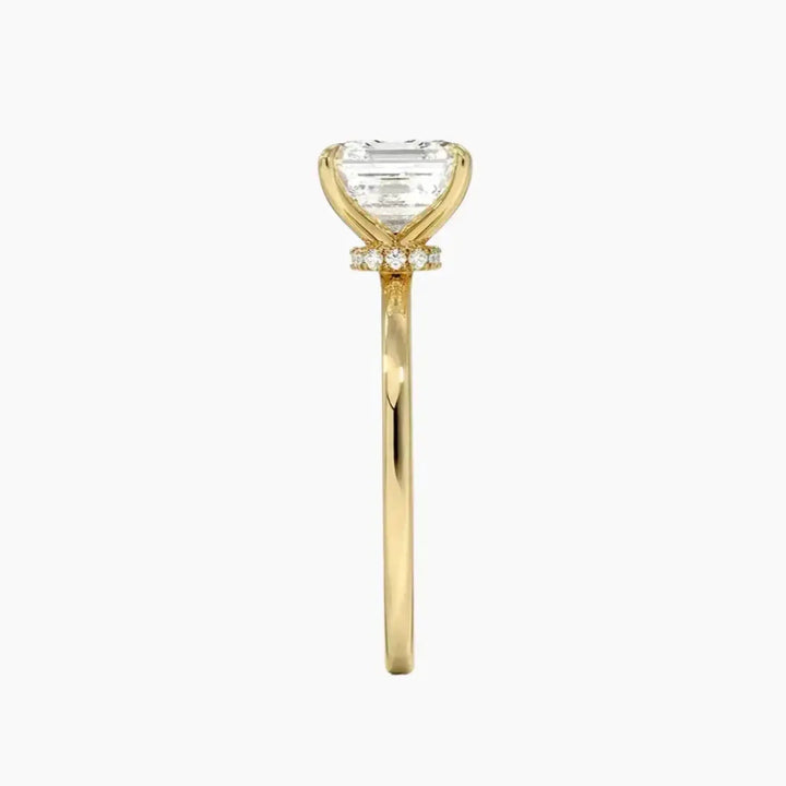 Giselle Asscher Hidden Halo 2 Carat Lab Grown Diamond Engagement Ring in 14K Rose Gold