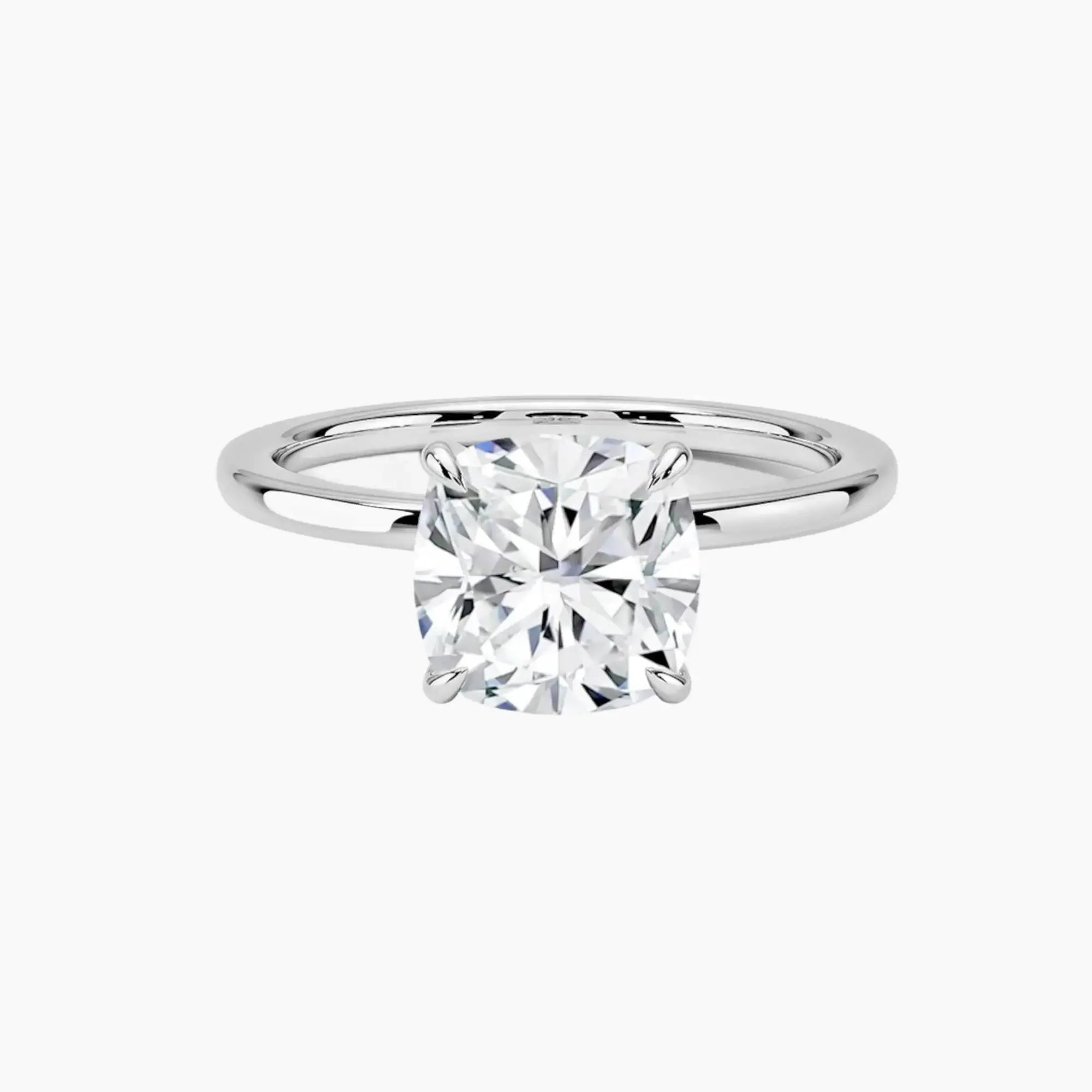 Giselle Cushion Hidden Halo 3 Carat Lab Grown Diamond Engagement Ring in 14K Rose Gold
