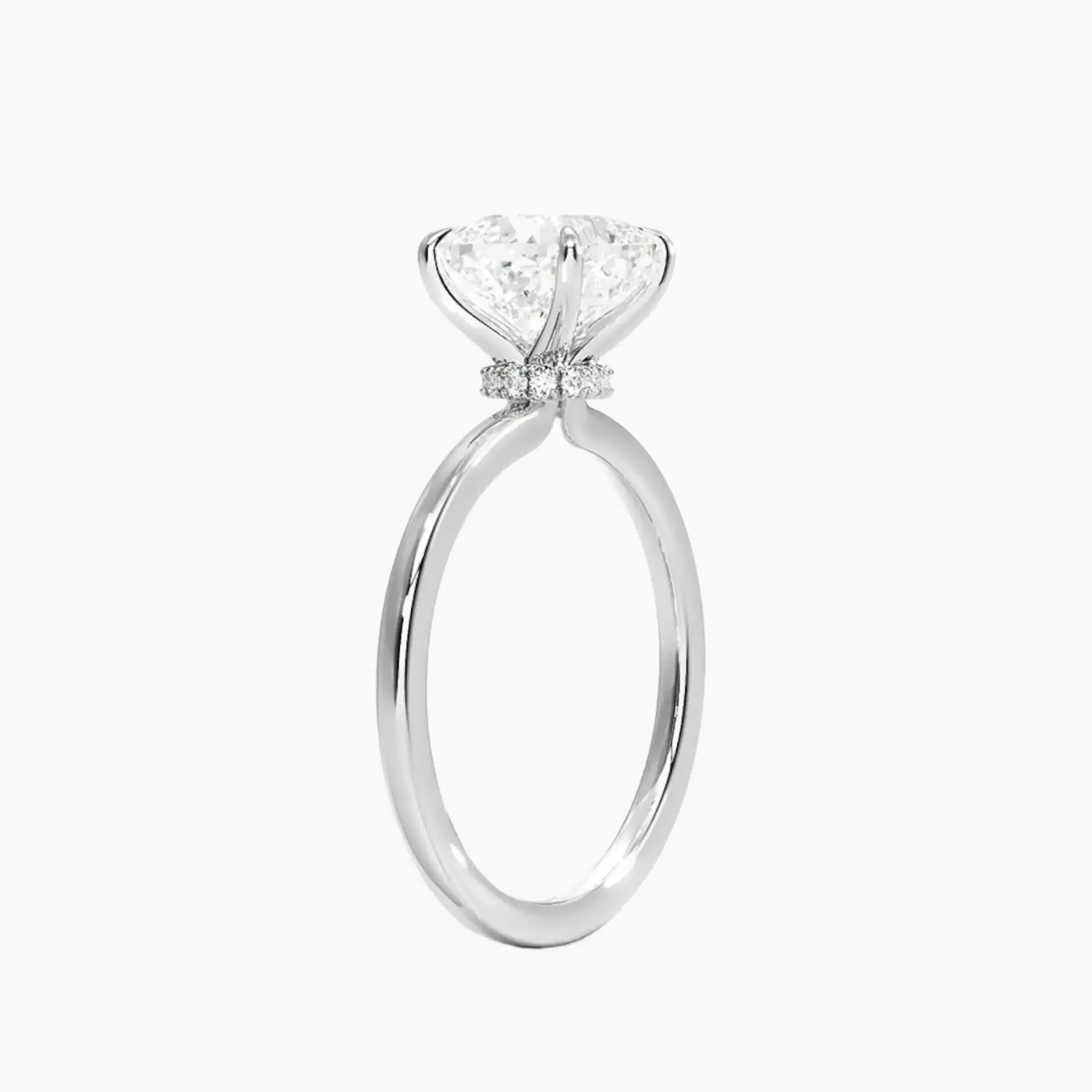 Giselle Cushion Hidden Halo 1.5 Carat Lab Grown Diamond Engagement Ring in 18K Rose Gold
