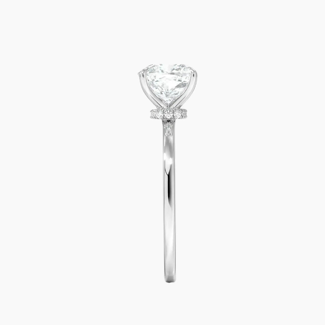 Giselle Cushion Hidden Halo 1.5 Carat Lab Grown Diamond Engagement Ring in 18K Rose Gold
