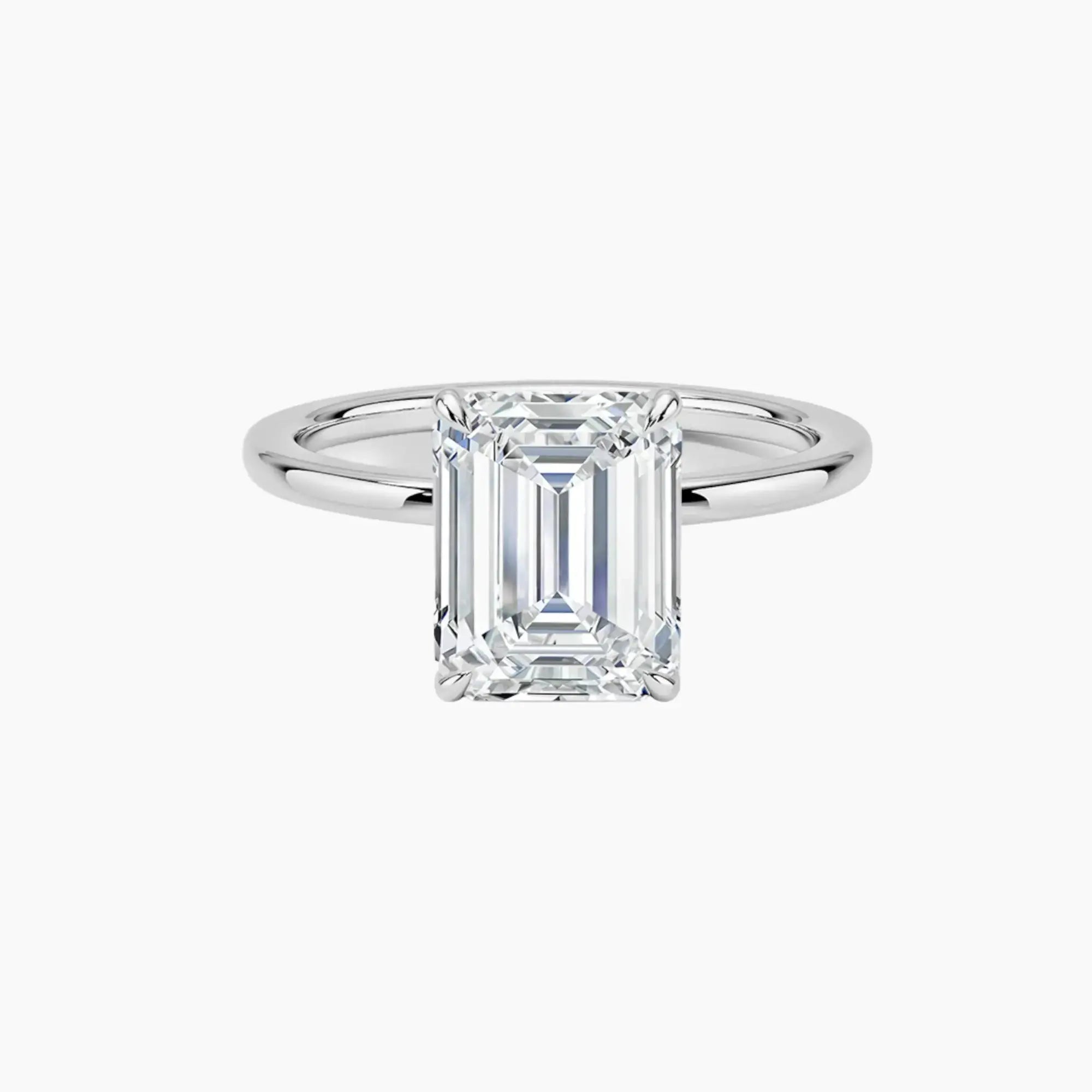 Giselle Emerald Hidden Halo 3 Carat Lab Grown Diamond Engagement Ring in 14K Rose Gold