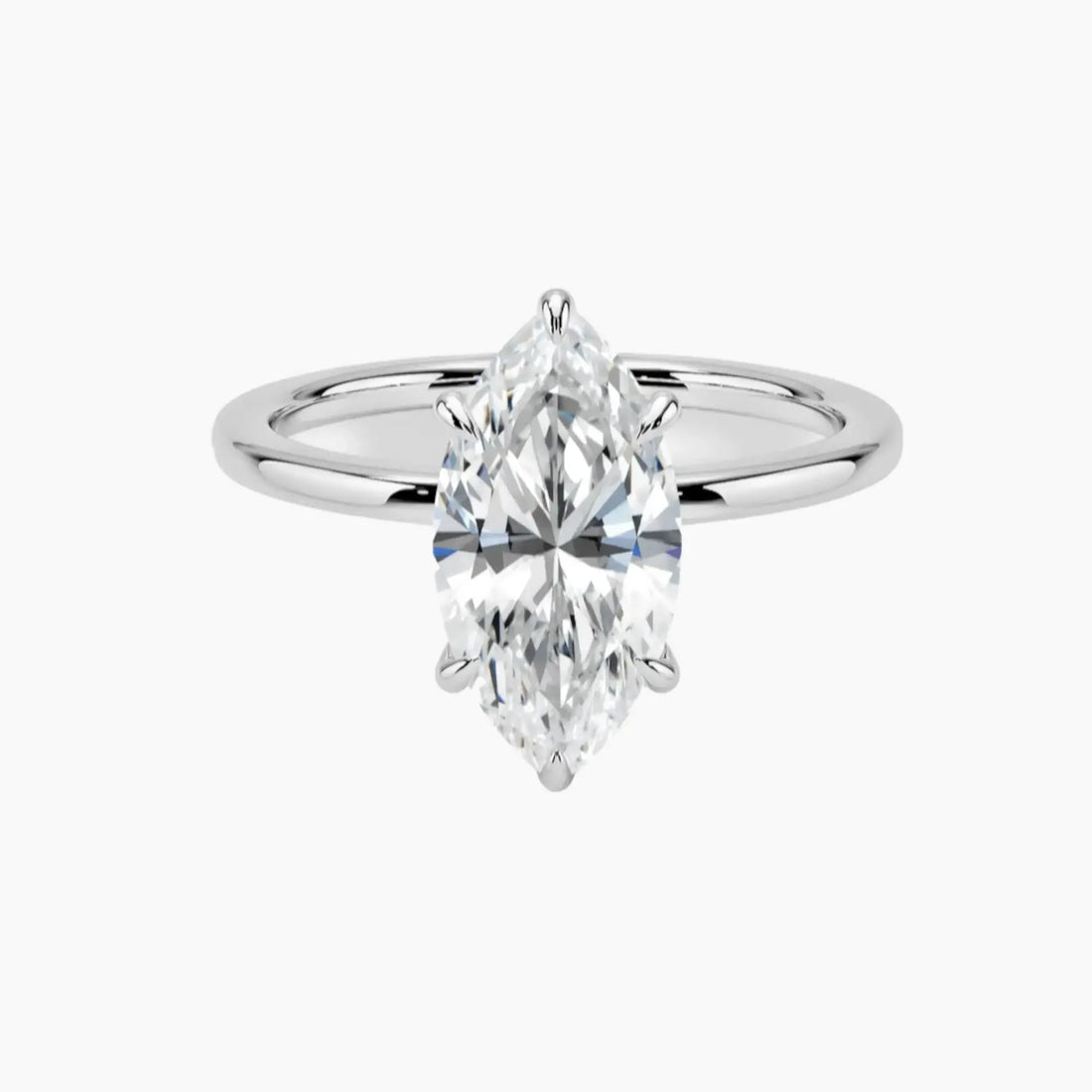Giselle Marquise Hidden Halo 1.5 Carat Lab Grown Diamond Engagement Ring in 18K Rose Gold