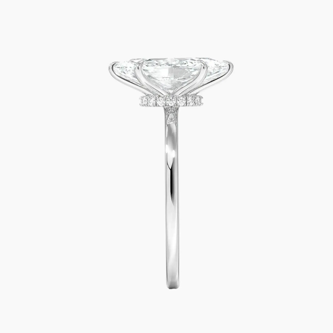 Giselle Marquise Hidden Halo 1 Carat Lab Grown Diamond Engagement Ring in 18K Yellow Gold