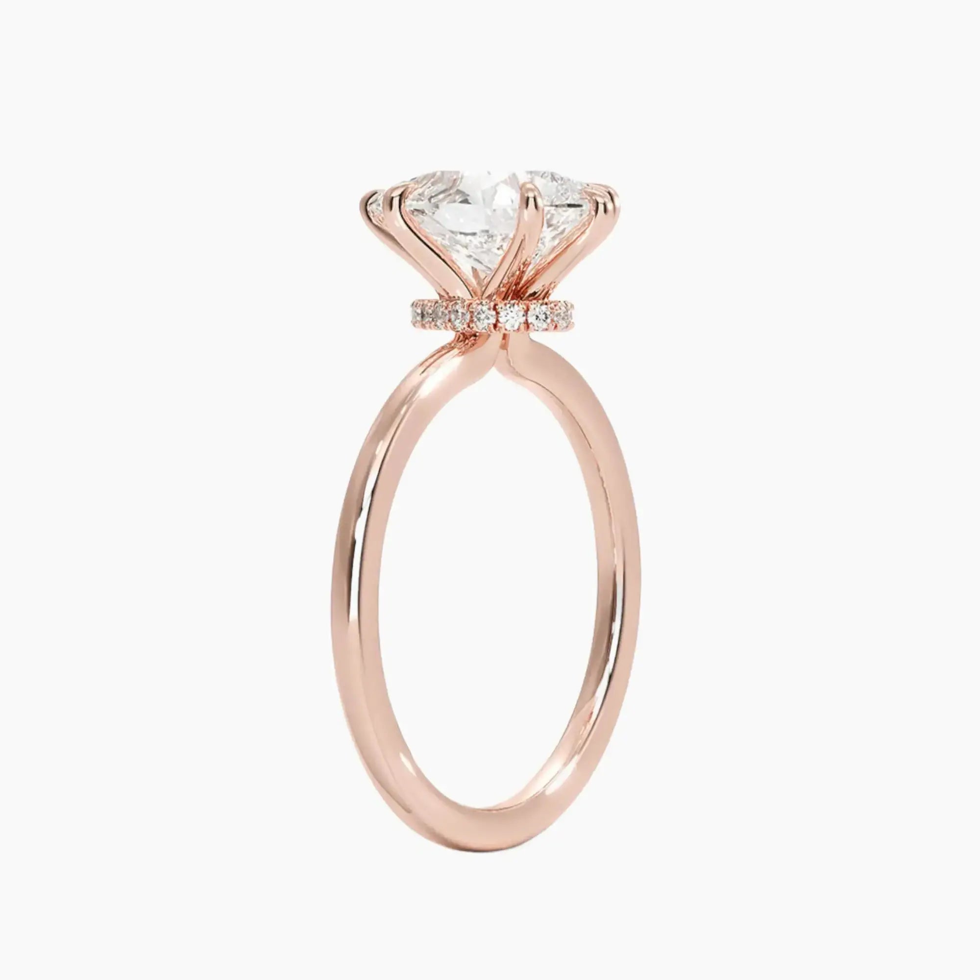 Giselle Pear Hidden Halo 2.5 Carat Lab Grown Diamond Engagement Ring in 18K Yellow Gold
