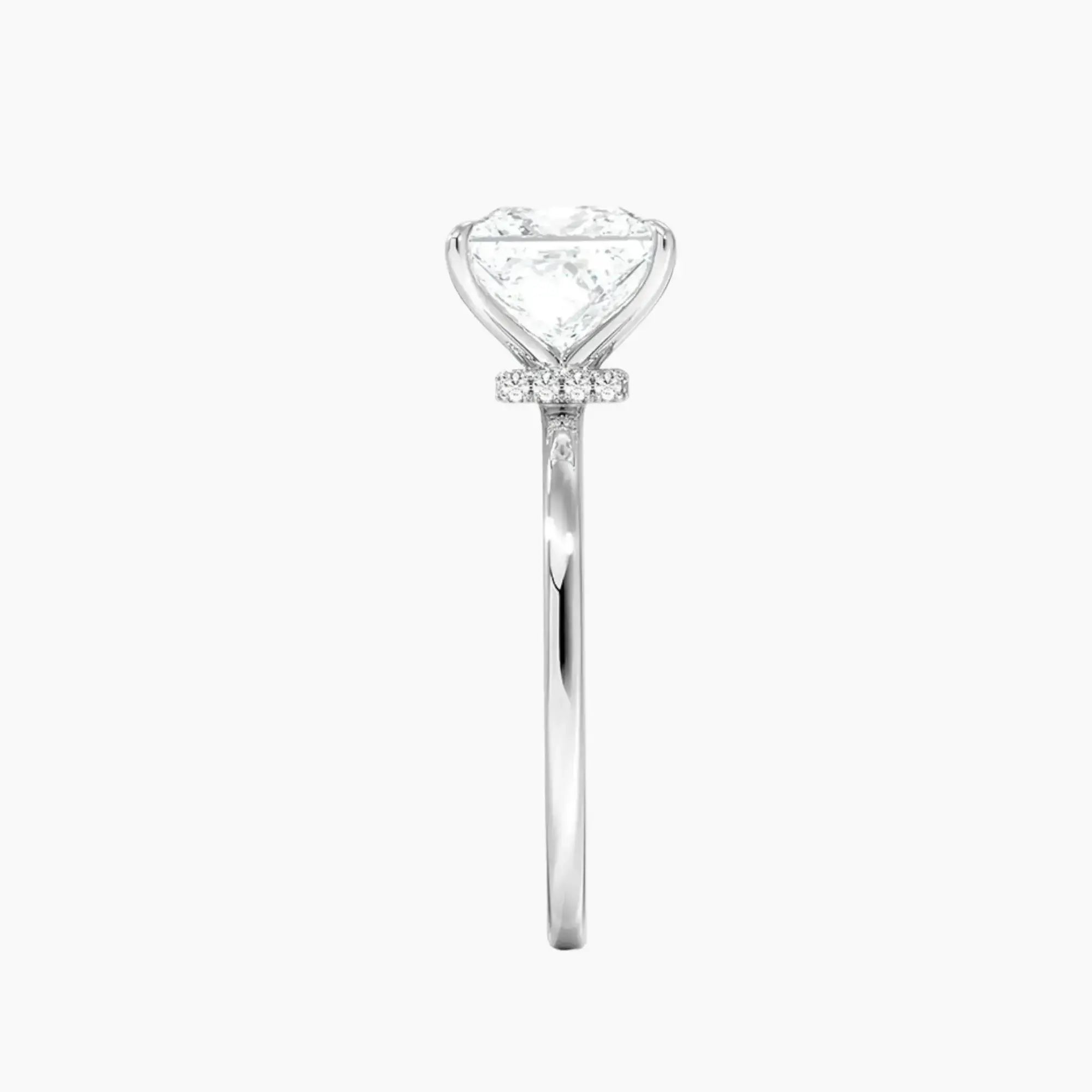 Giselle Princess Hidden Halo 2 Carat Lab Grown Diamond Engagement Ring in 18K Rose Gold