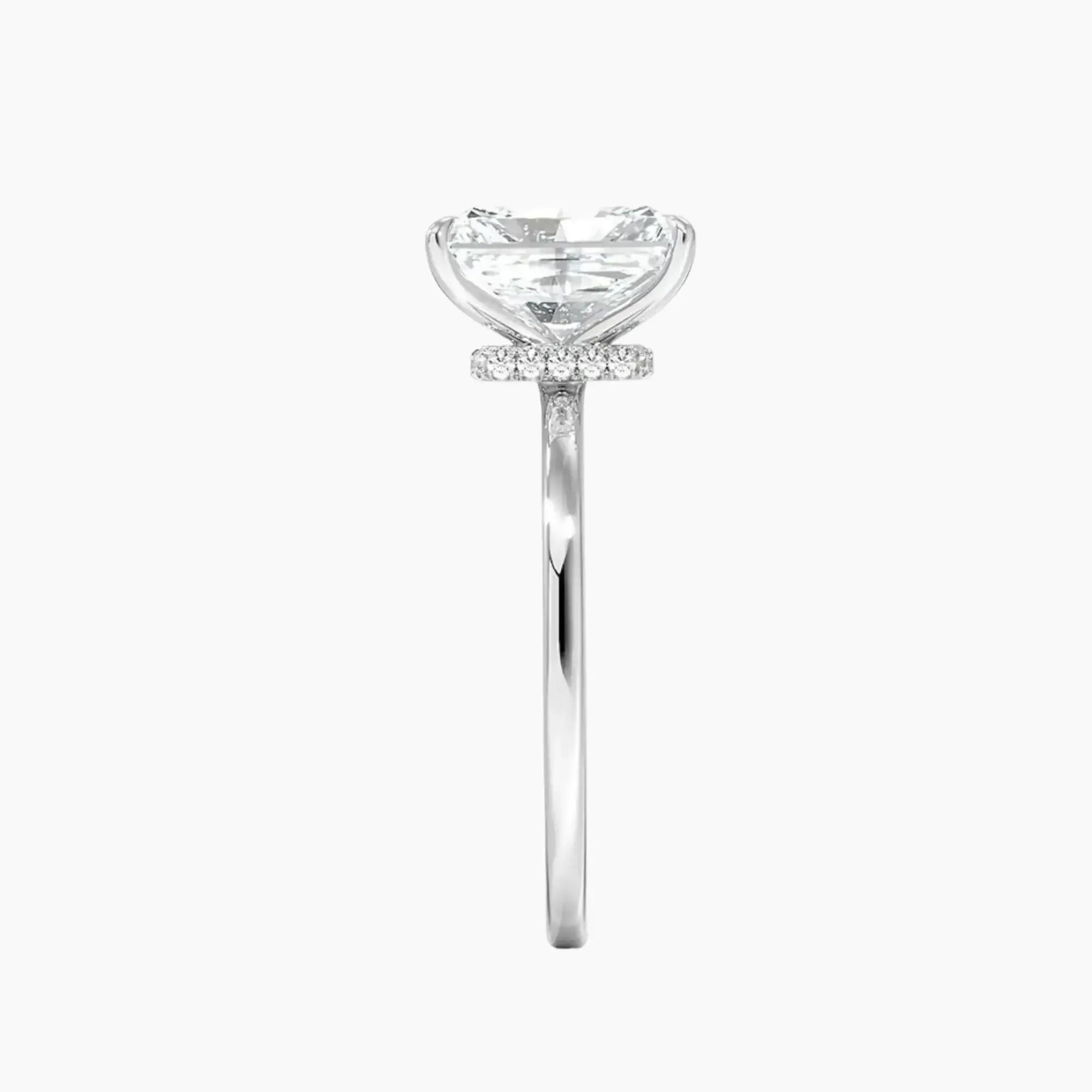 Giselle Radiant Hidden Halo 3 Carat Lab Grown Diamond Engagement Ring in 14K Yellow Gold
