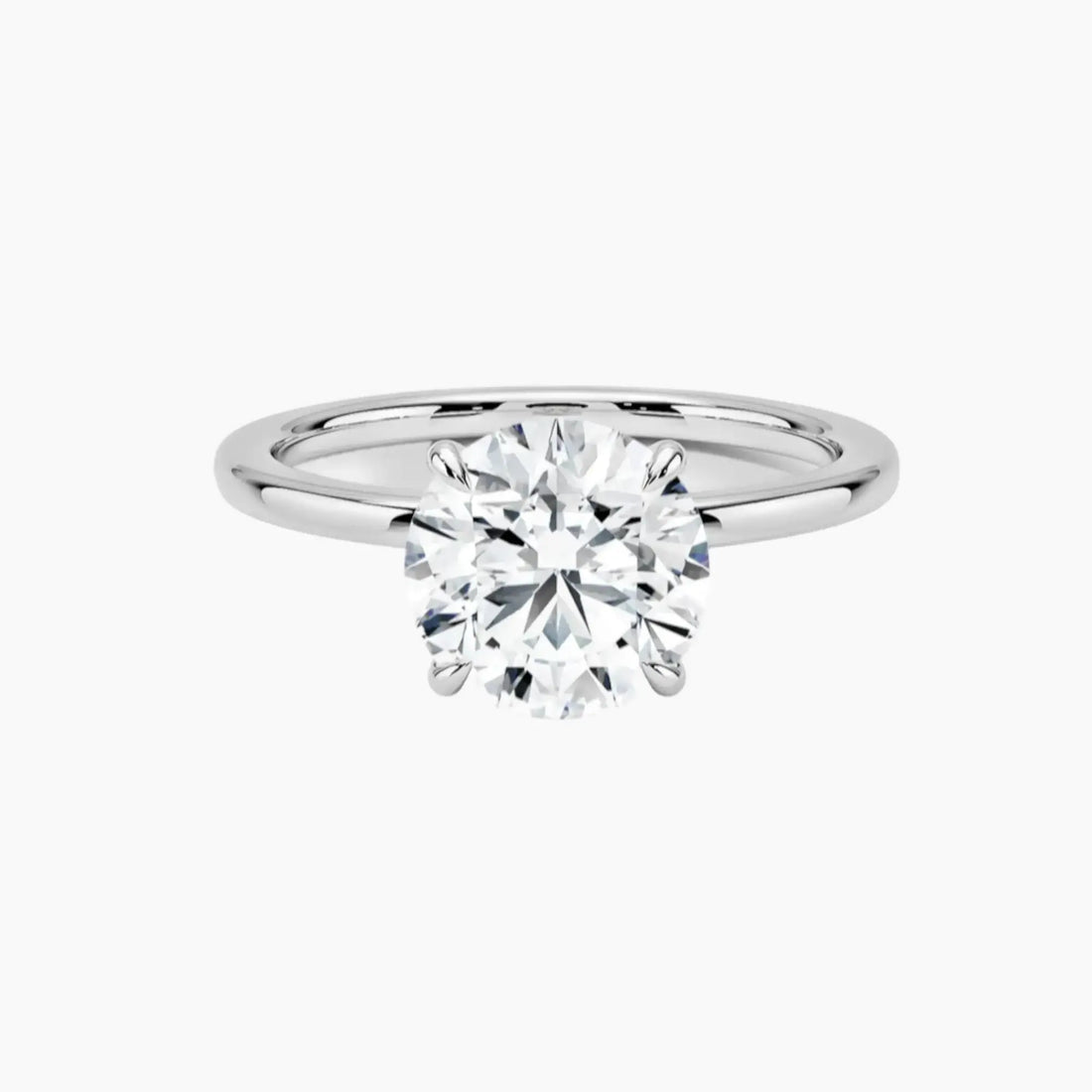 Giselle Round Hidden Halo 1 Carat Lab Grown Diamond Engagement Ring in 18K Rose Gold
