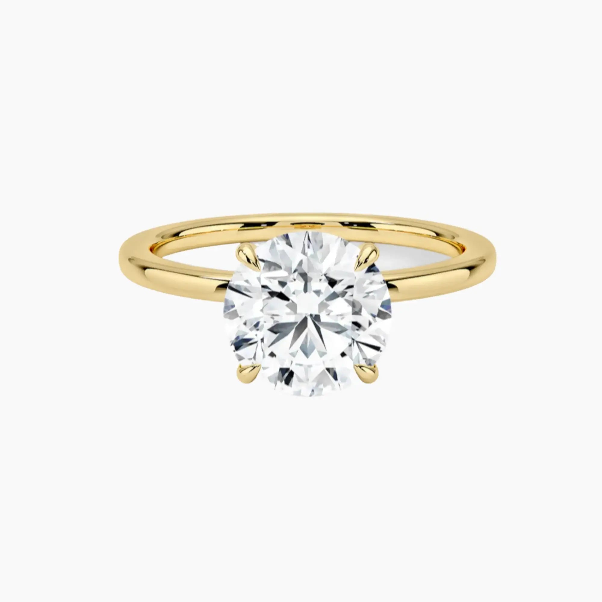 Giselle Round Hidden Halo 1.5 Carat Lab Grown Diamond Engagement Ring in 14K White Gold