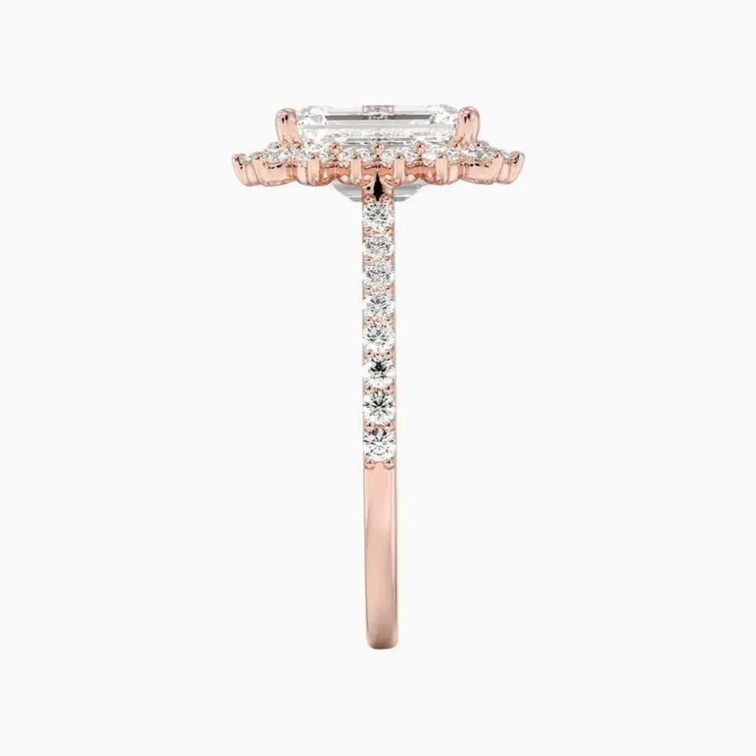 Soraya Pave Emerald Designer Diamond Ring Setting in 18K Yellow Gold