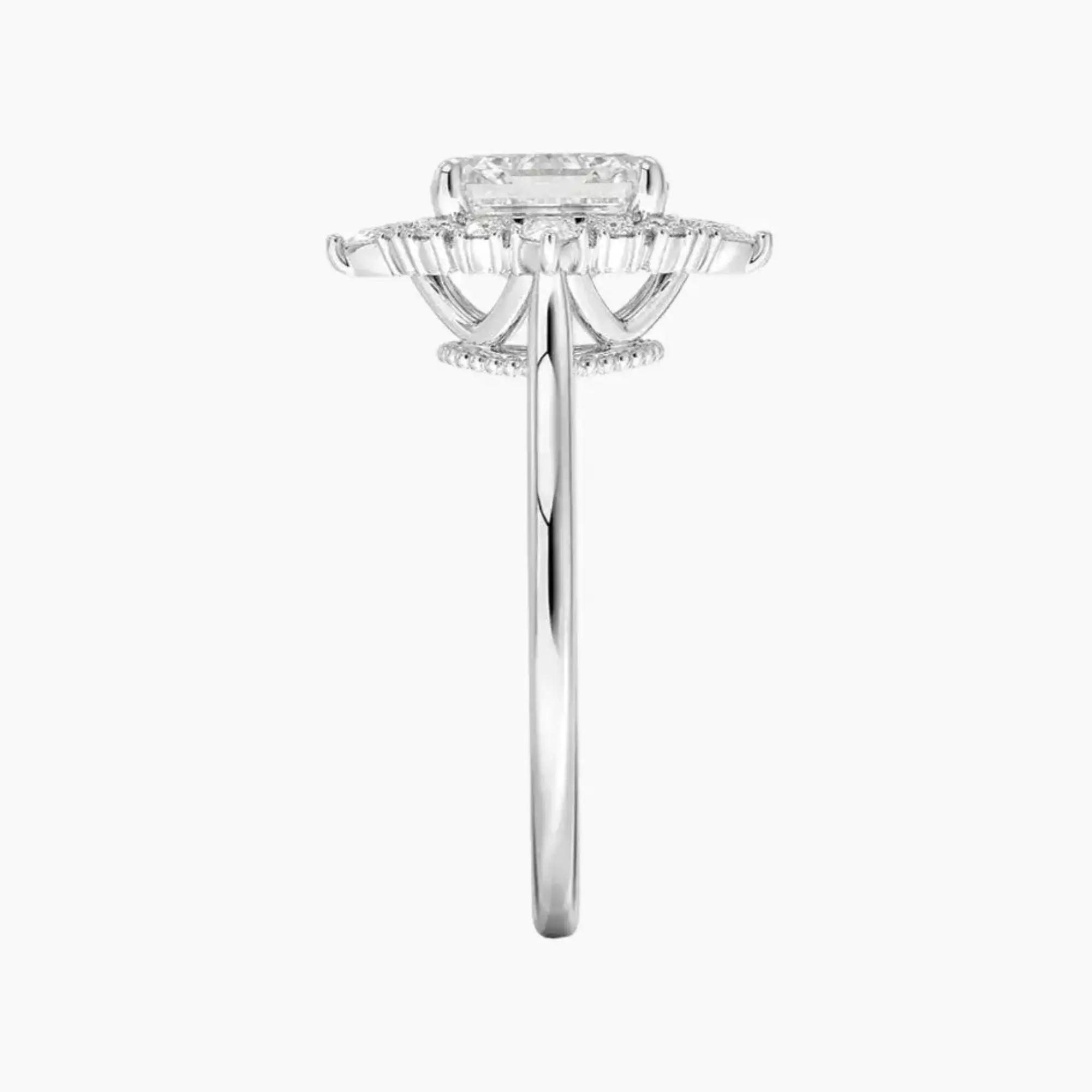 Elara Asscher Designer 2.5 Carat Lab Grown Diamond Engagement Ring in 14K Yellow Gold