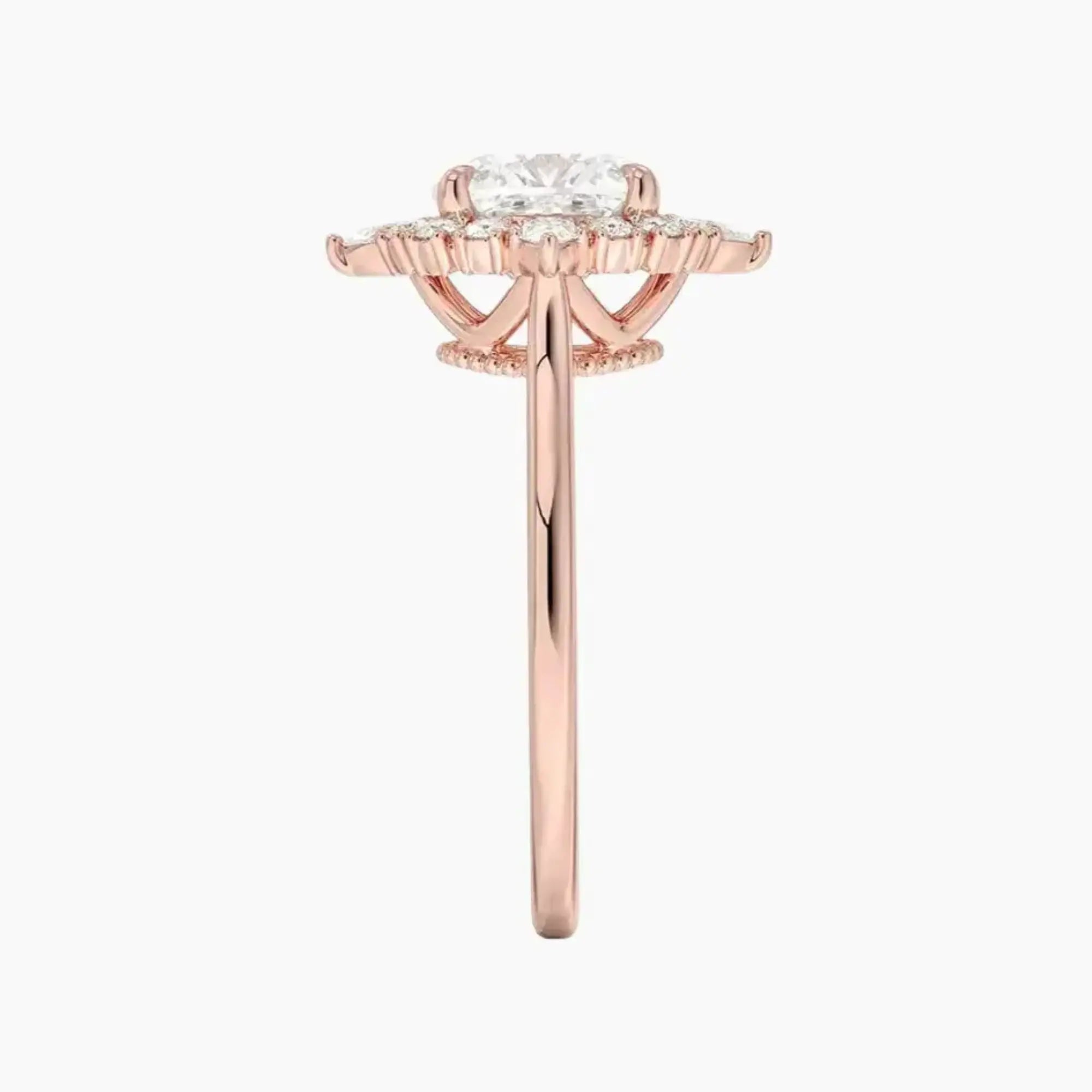 Elara Cushion Designer 3 Carat Lab Grown Diamond Engagement Ring in 18K Yellow Gold