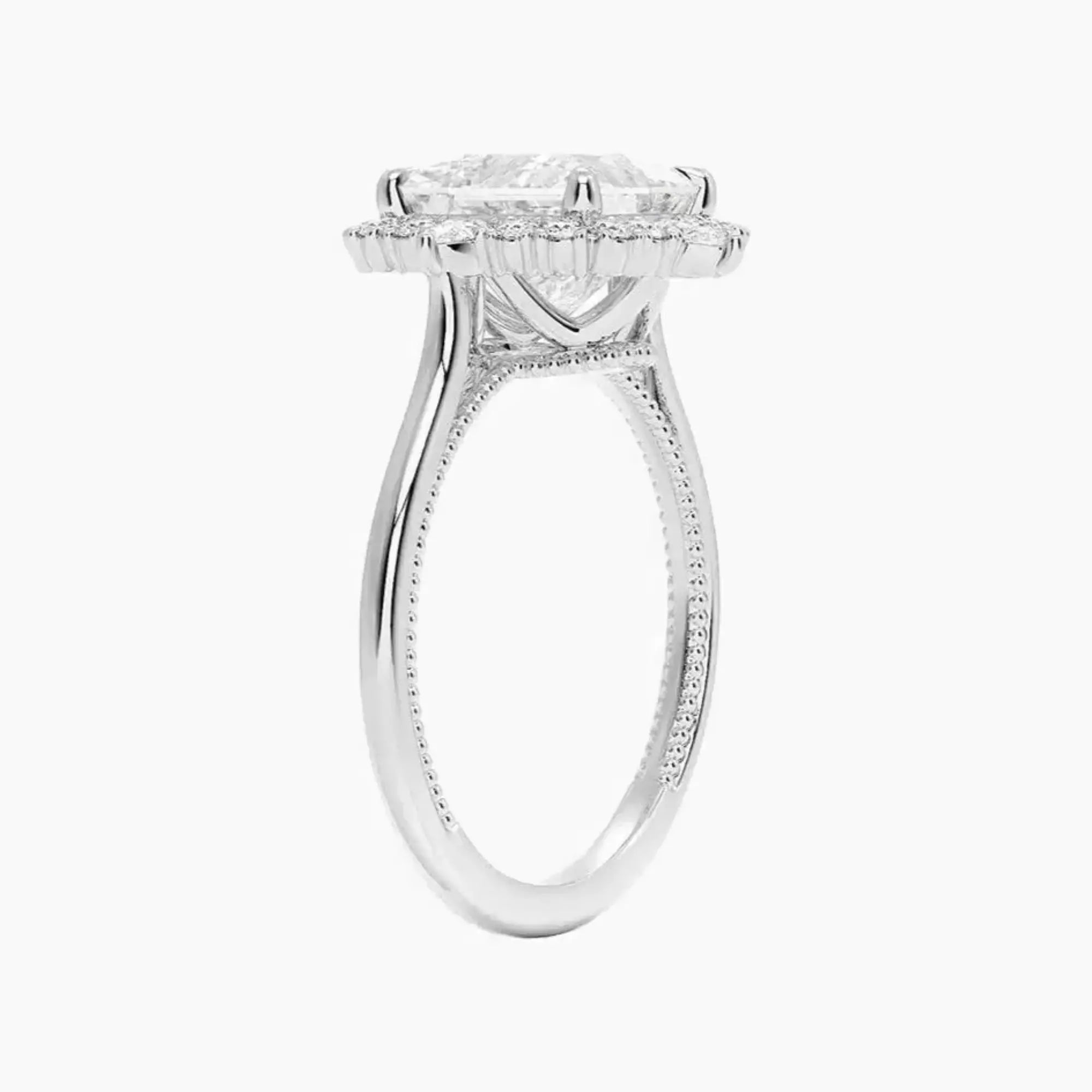 Elara Princess Designer 2.5 Carat Lab Grown Diamond Engagement Ring in 18K Yellow Gold