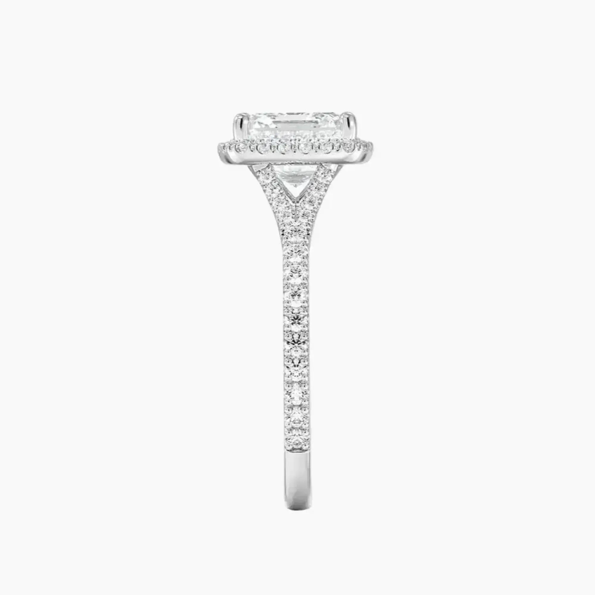 Lysandra Asscher Hidden Halo 1 Carat Lab Grown Diamond Engagement Ring in 14K Yellow Gold