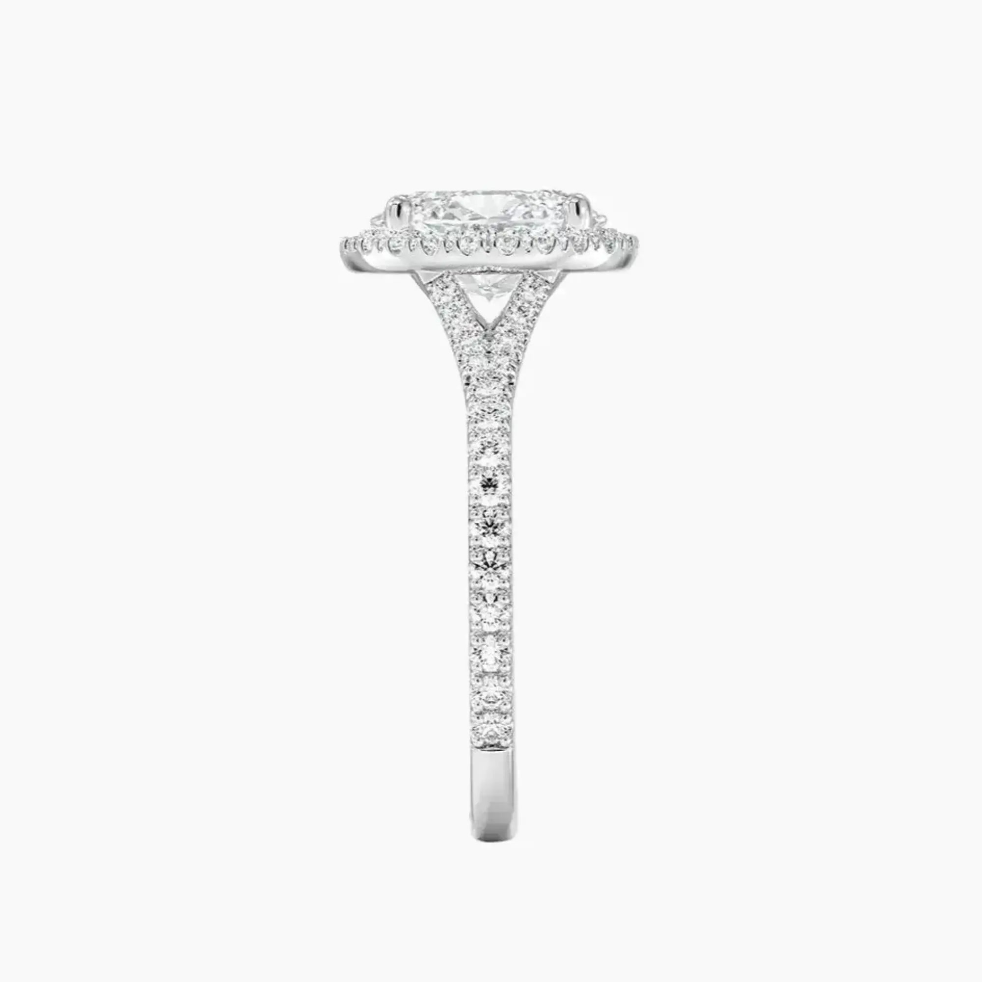 Lysandra Oval Hidden Halo 1.5 Carat Lab Grown Diamond Engagement Ring in 14K Yellow Gold
