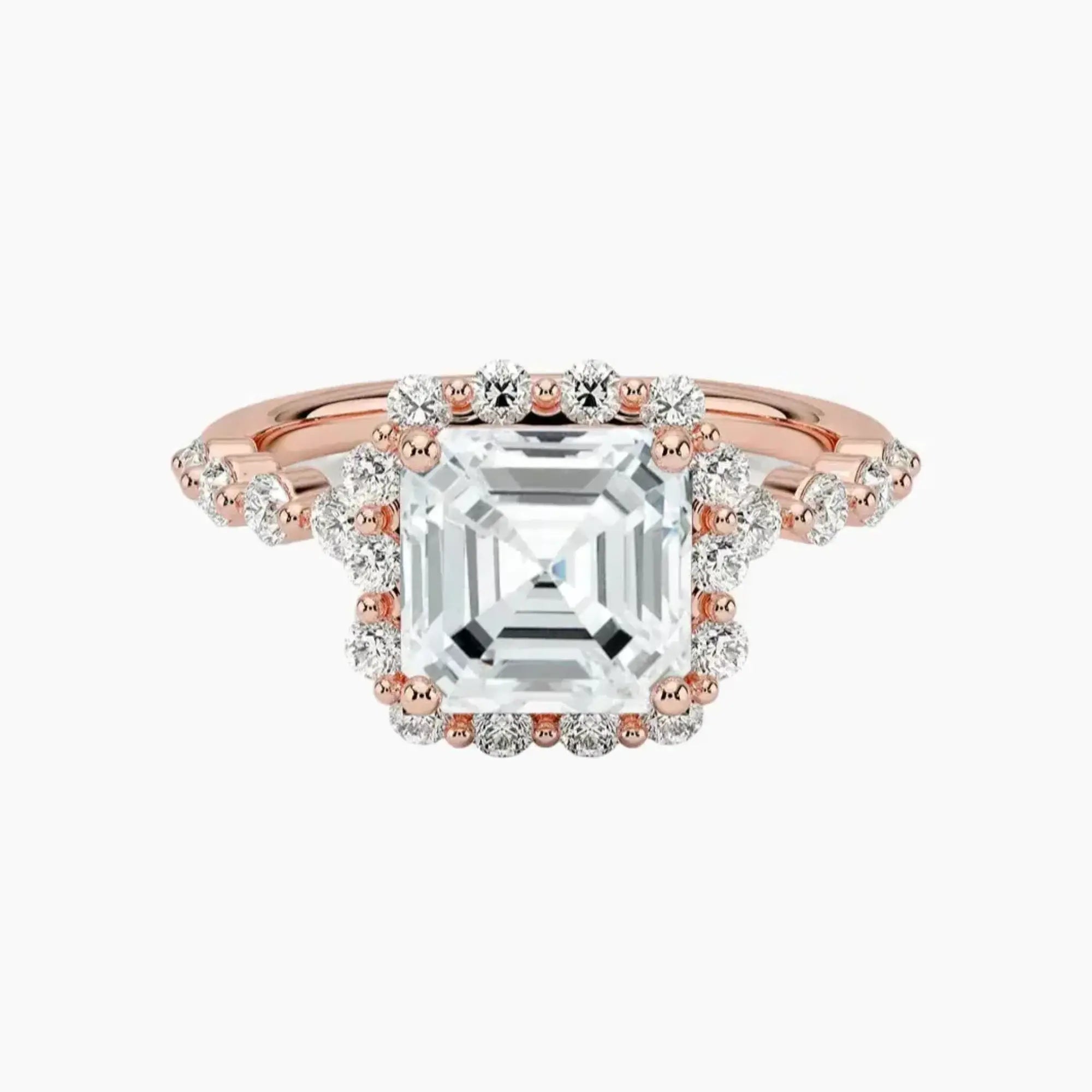 Anthea Asscher Designer 1.5 Carat Lab Grown Diamond Engagement Ring in 18K Yellow Gold