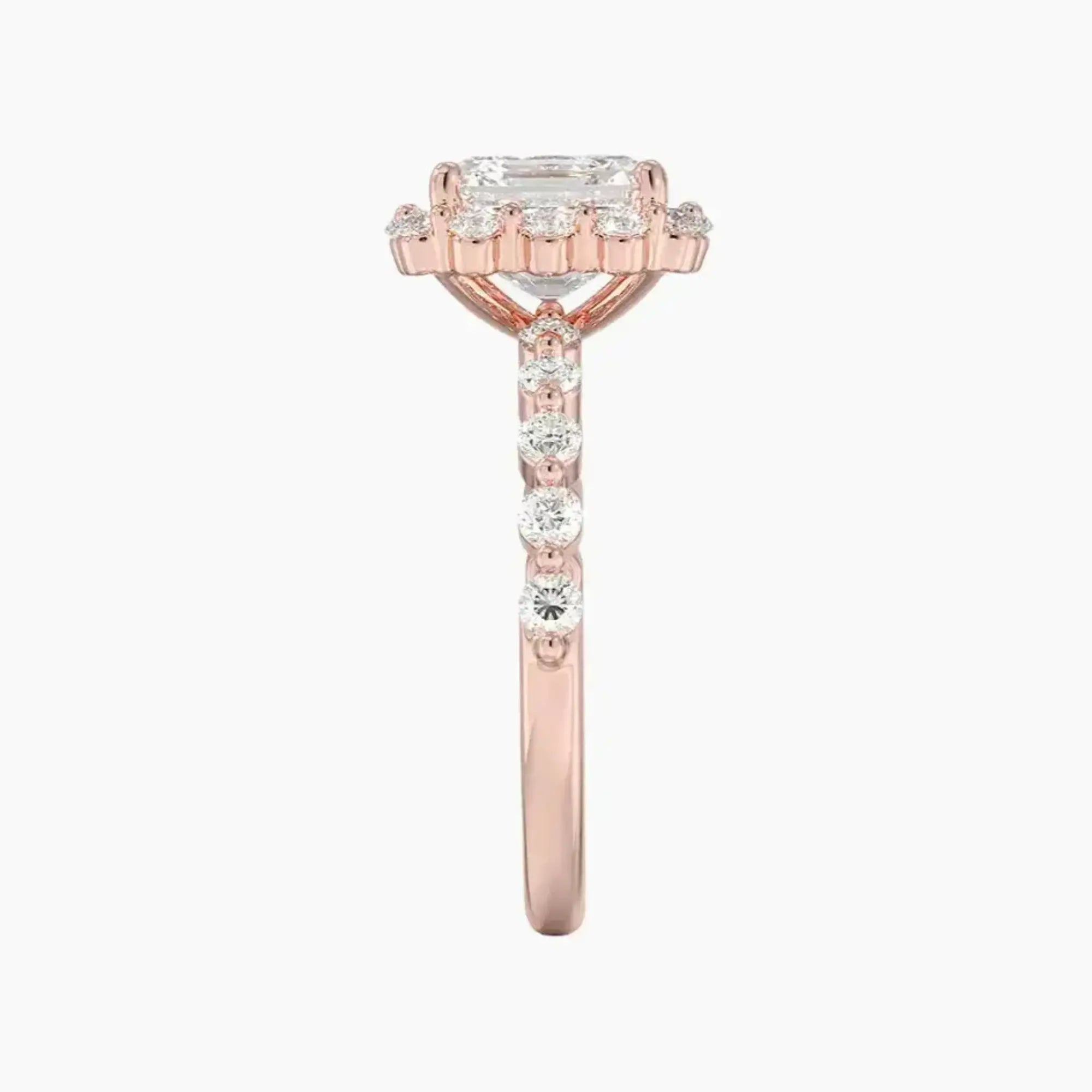 Anthea Asscher Designer 2.5 Carat Lab Grown Diamond Engagement Ring in 18K White Gold