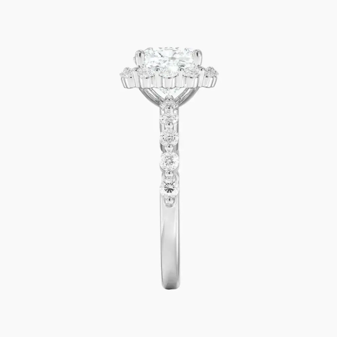 Anthea Cushion Designer 1.5 Carat Lab Grown Diamond Engagement Ring in 18K Yellow Gold