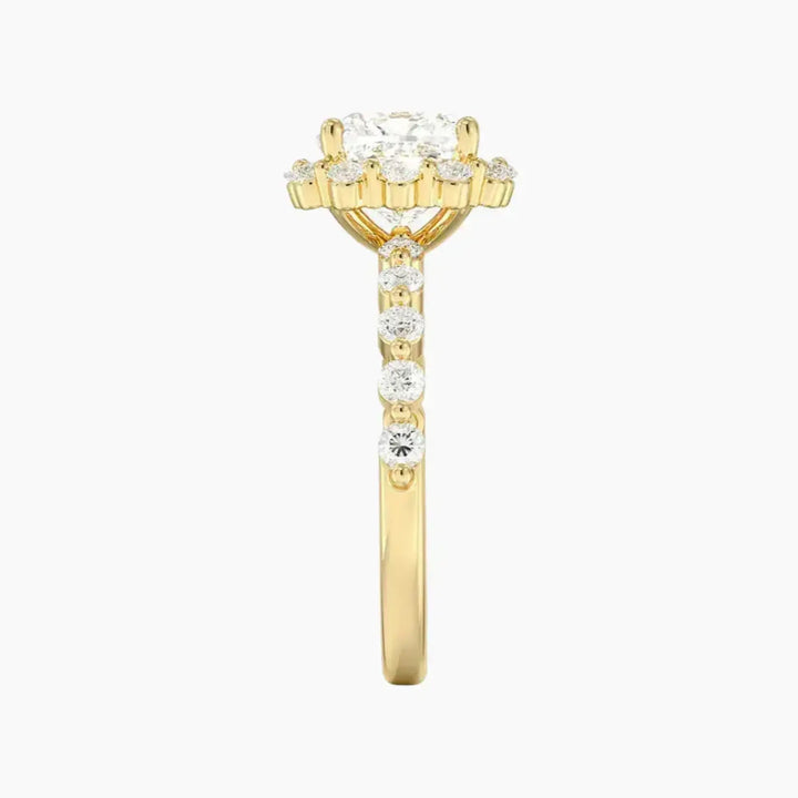 Anthea Cushion Designer 2 Carat Lab Grown Diamond Engagement Ring in 18K Rose Gold