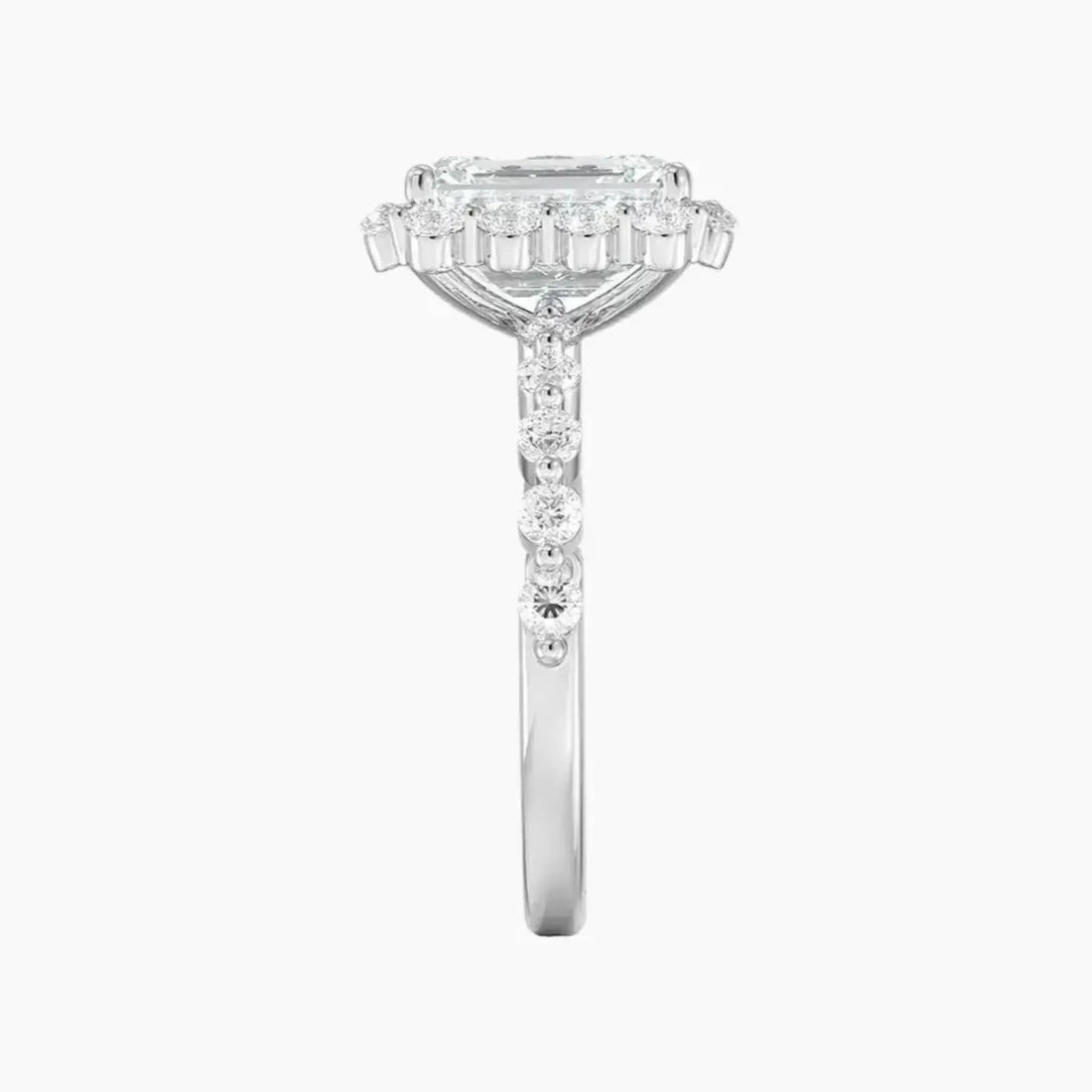 Anthea Emerald Designer Diamond Ring Setting in 18K Yellow Gold