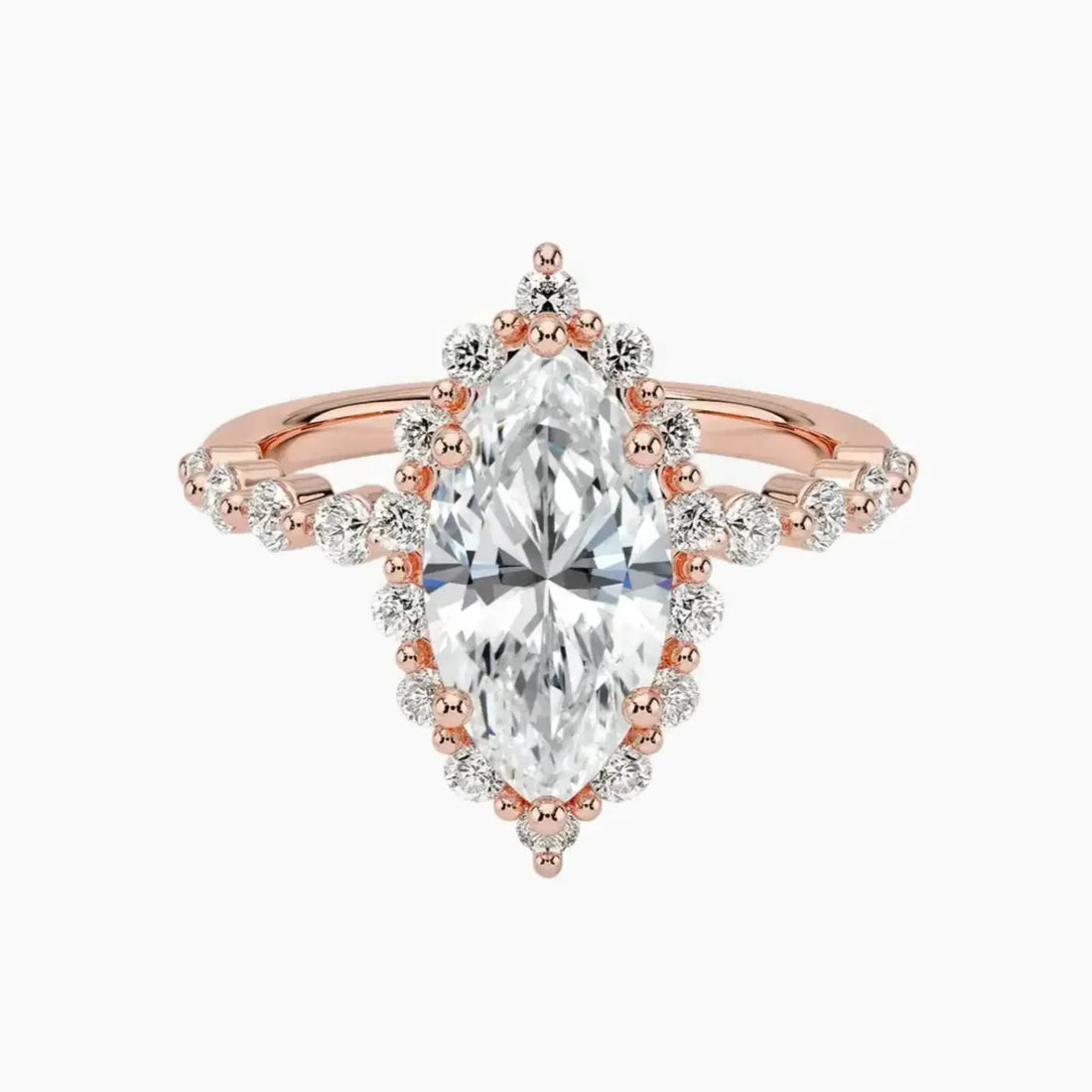 Anthea Marquise Designer Diamond Ring Setting in 18K Yellow Gold