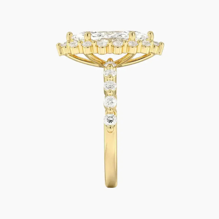 Anthea Marquise Designer 2 Carat Lab Grown Diamond Engagement Ring in 14K Rose Gold