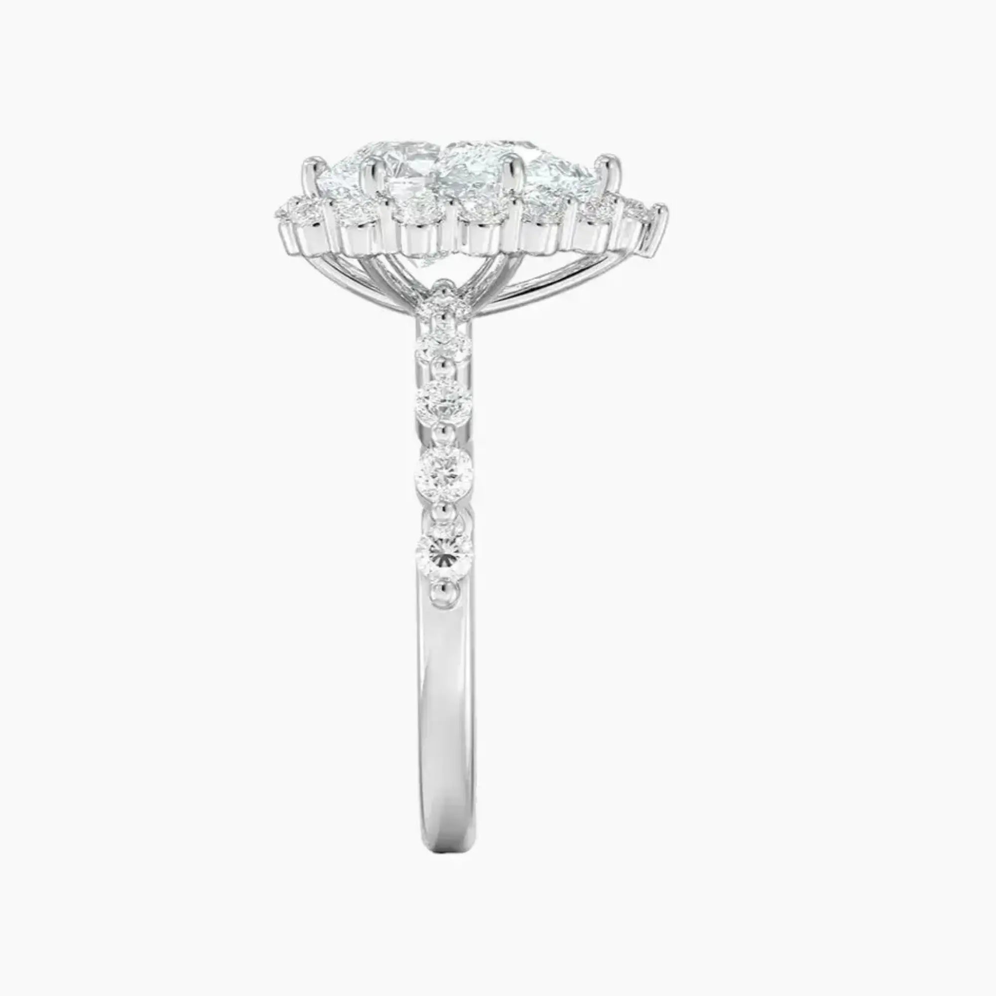 Anthea Pear Designer 1 Carat Lab Grown Diamond Engagement Ring in 14K Rose Gold