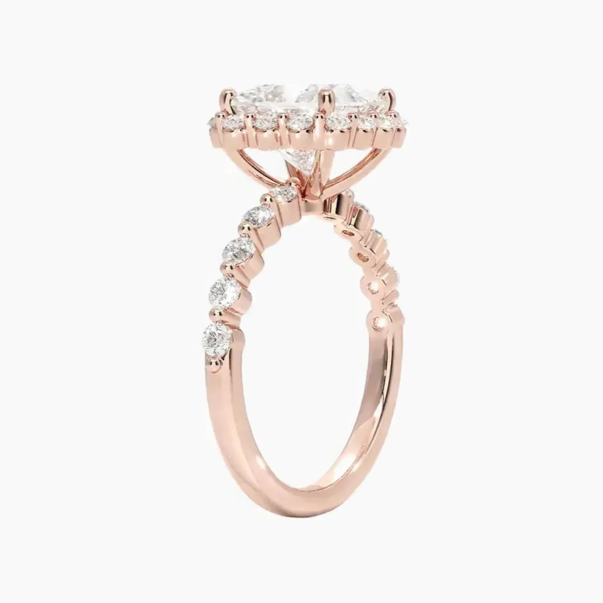 Anthea Princess Designer 3 Carat Lab Grown Diamond Engagement Ring in 18K Yellow Gold