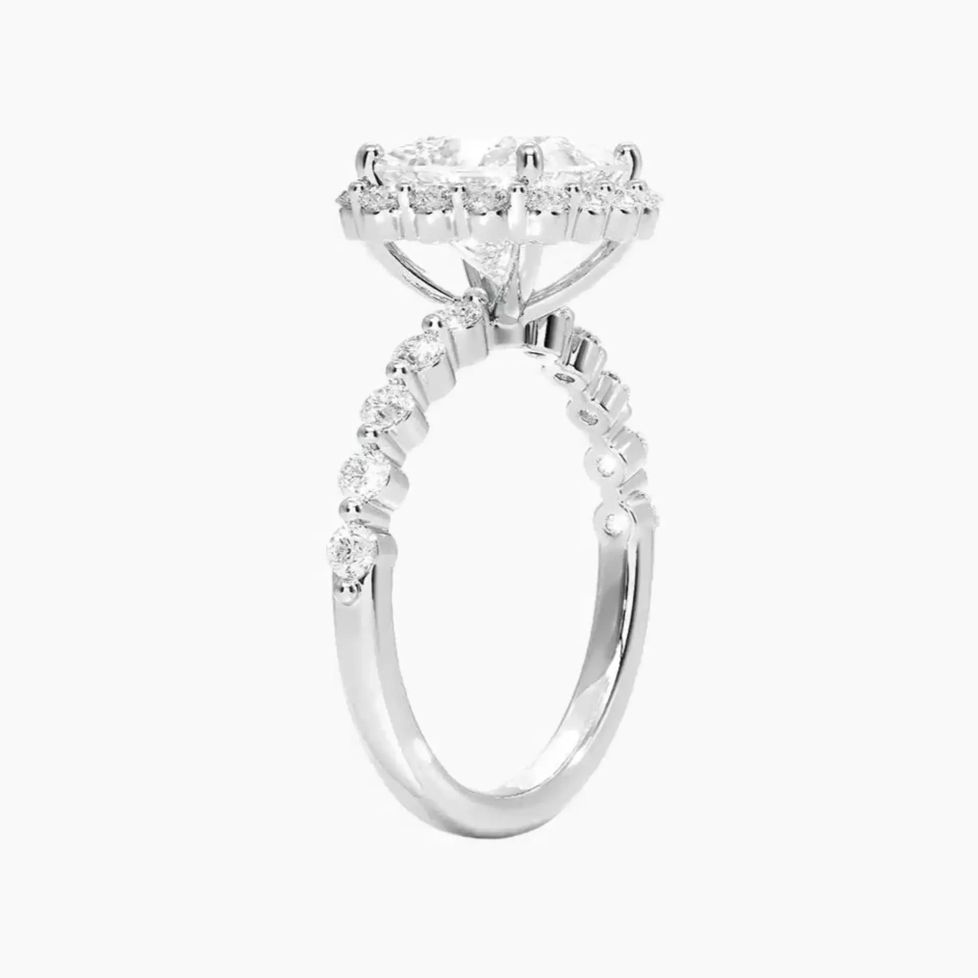 Anthea Princess Designer 3 Carat Lab Grown Diamond Engagement Ring in 18K Yellow Gold
