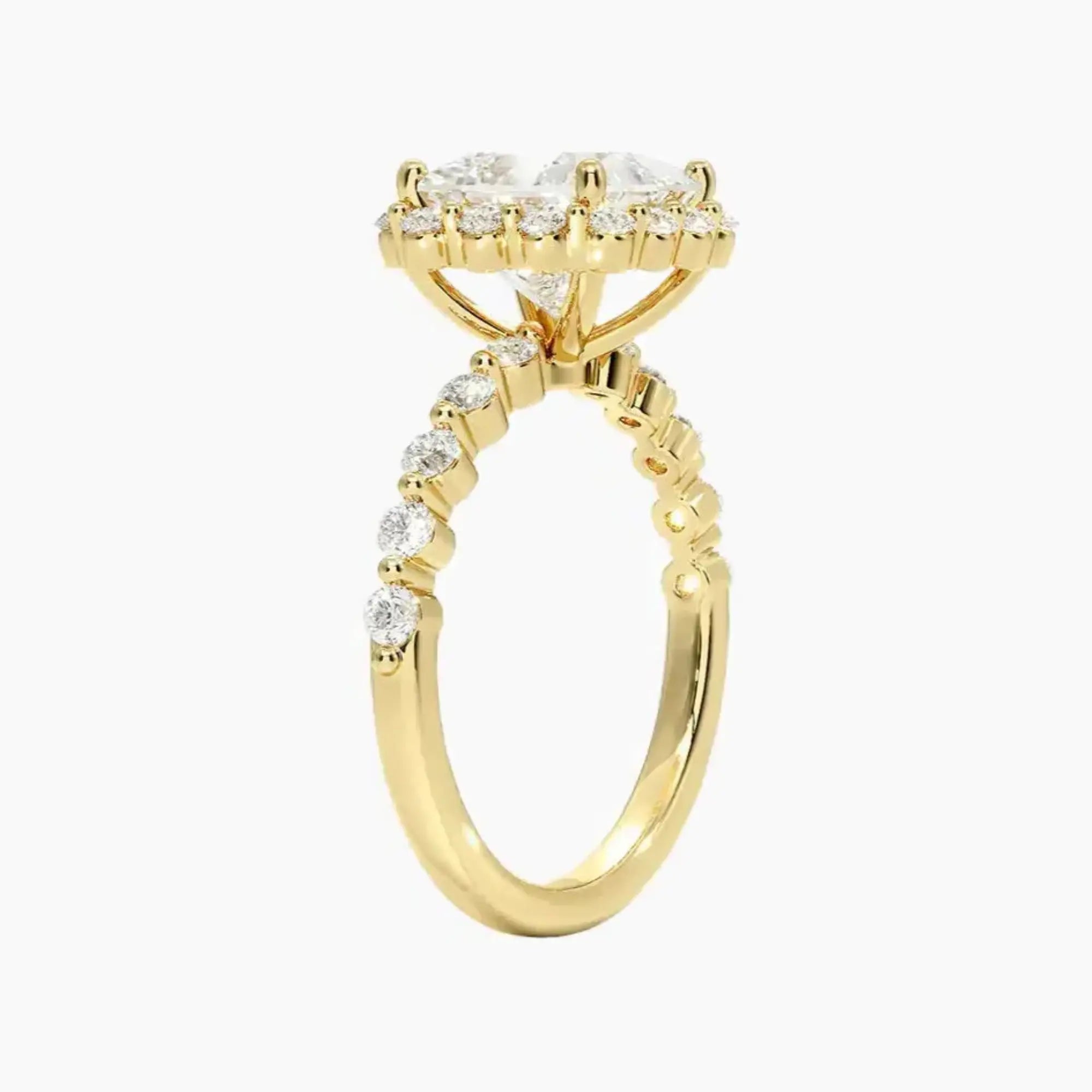 Anthea Princess Designer 2.5 Carat Lab Grown Diamond Engagement Ring in 18K Rose Gold