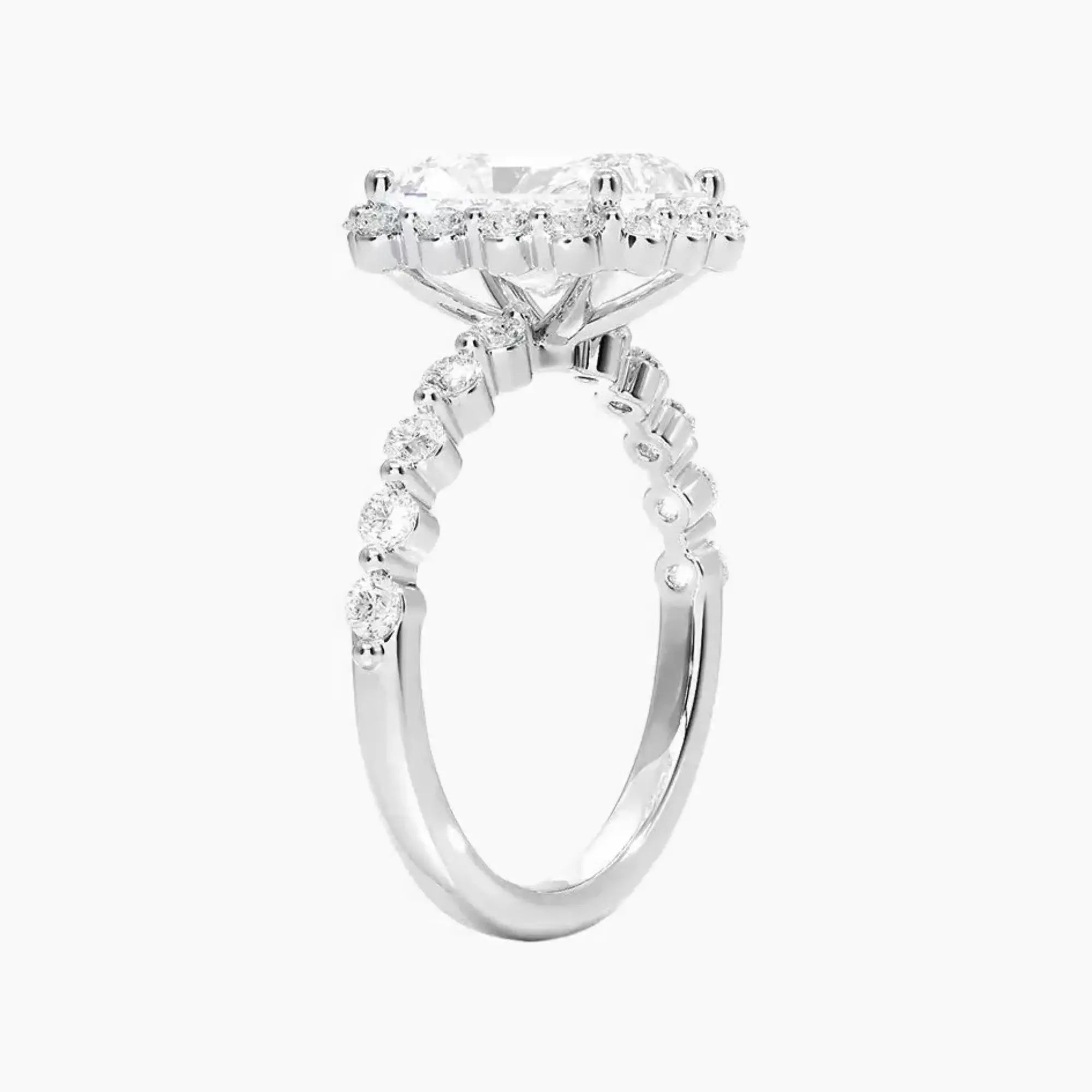 Anthea Radiant Designer 1 Carat Lab Grown Diamond Engagement Ring in 14K Rose Gold