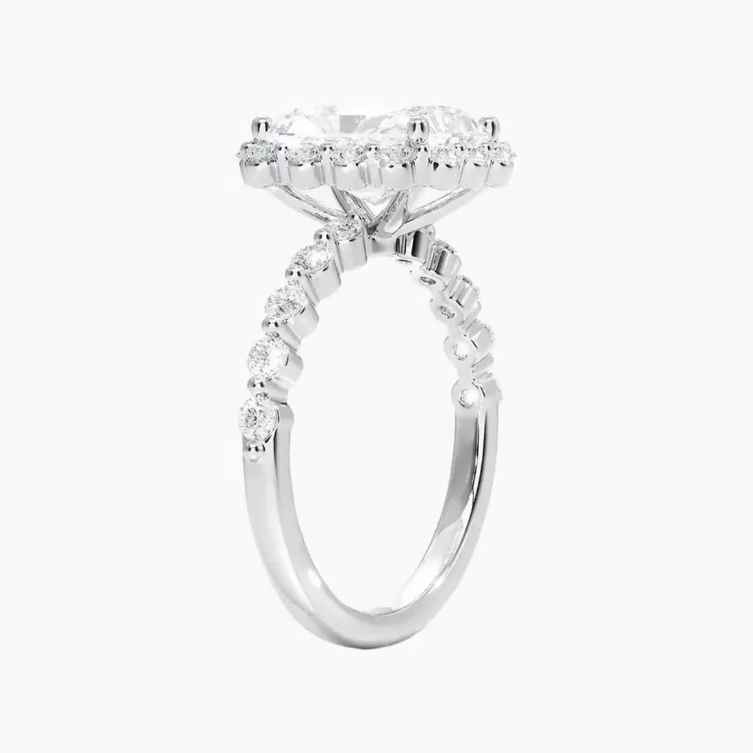Anthea Radiant Designer 2 Carat Lab Grown Diamond Engagement Ring in 18K Yellow Gold