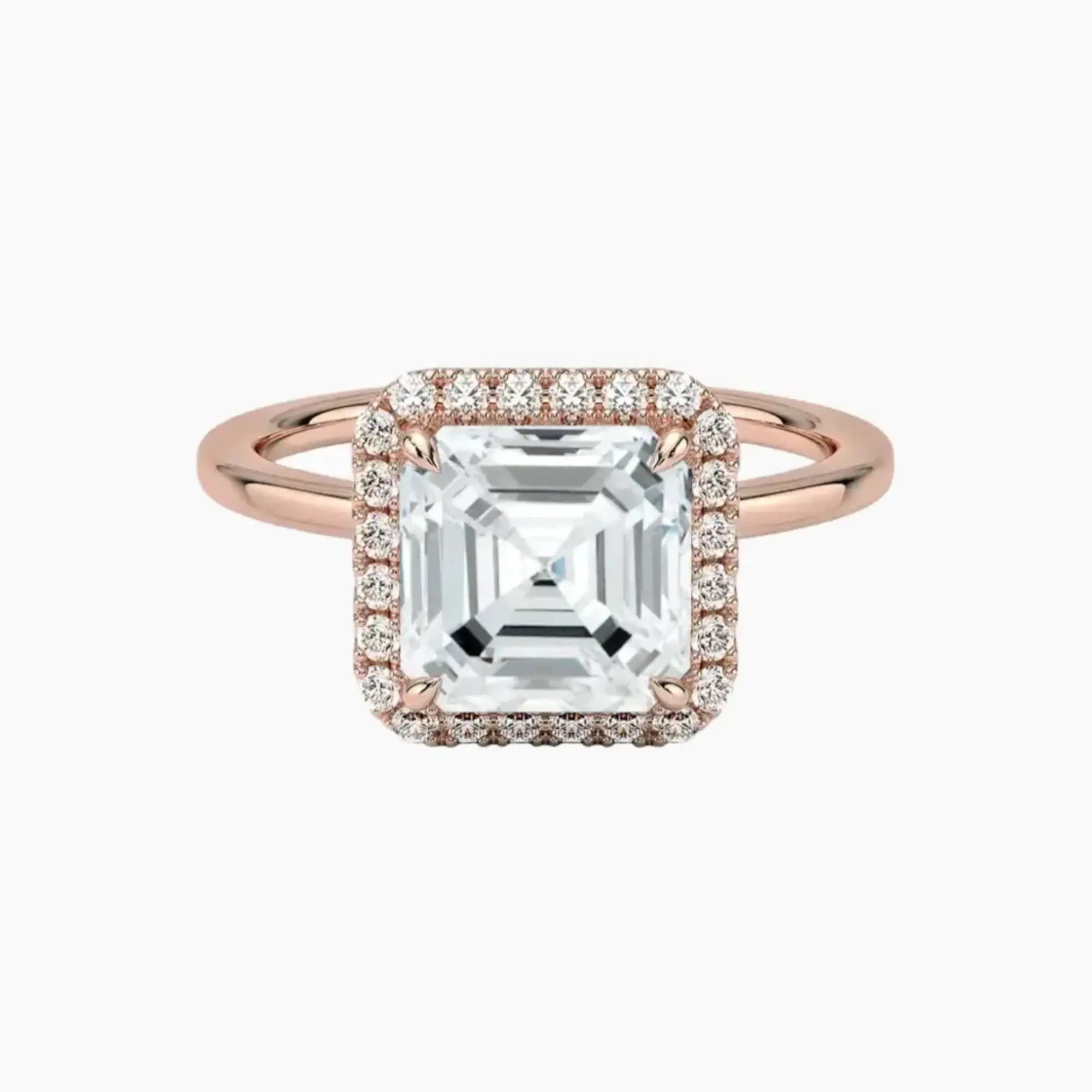 Cassiopeia Asscher Hidden Halo 1.5 Carat Lab Grown Diamond Engagement Ring in 14K Yellow Gold