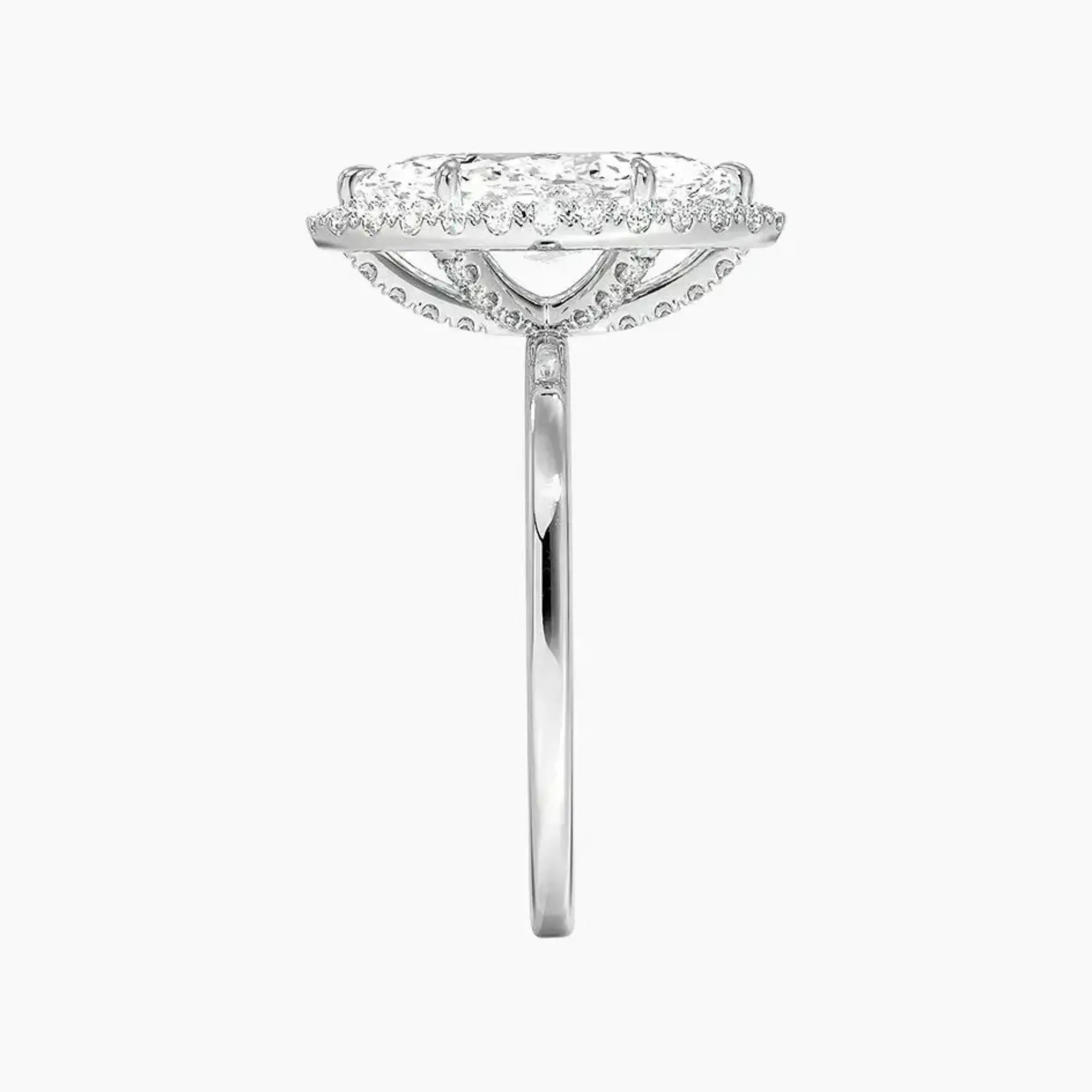 Cassiopeia Marquise Hidden Halo 1 Carat Lab Grown Diamond Engagement Ring in 14K White Gold
