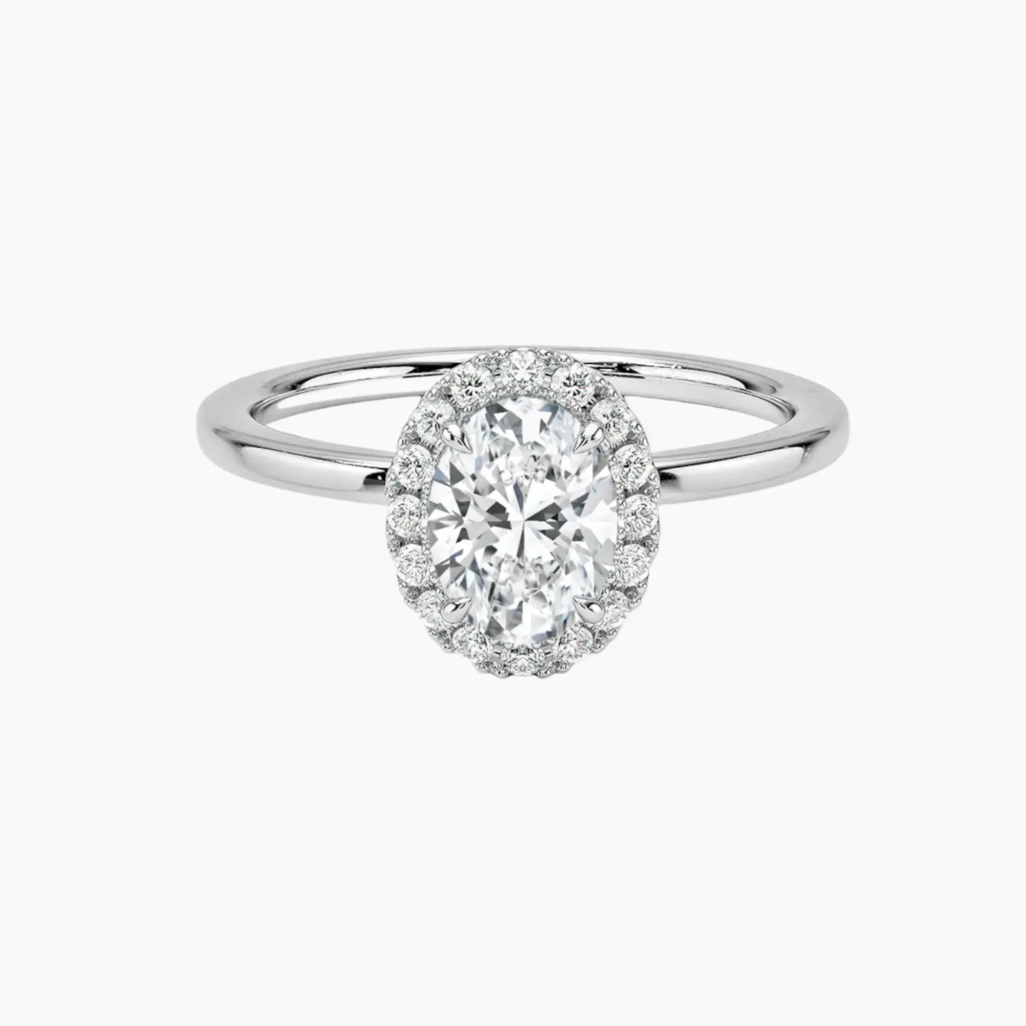 Cassiopeia Oval Hidden Halo 2.5 Carat Lab Grown Diamond Engagement Ring in 18K Rose Gold